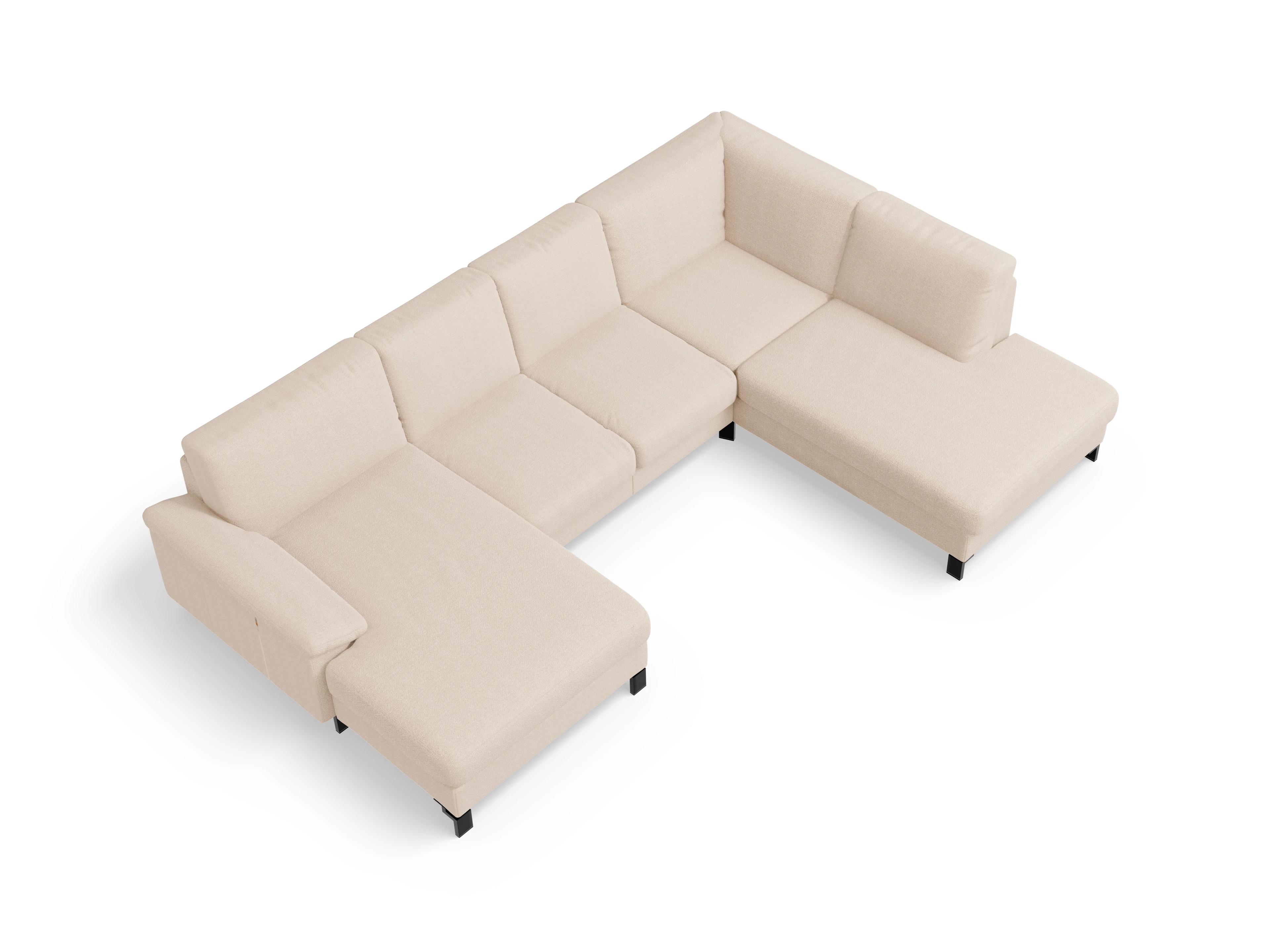Ansicht des Produktes Casco 2.0 Wohnlandschaft offen beidseitig in Stoff Beige