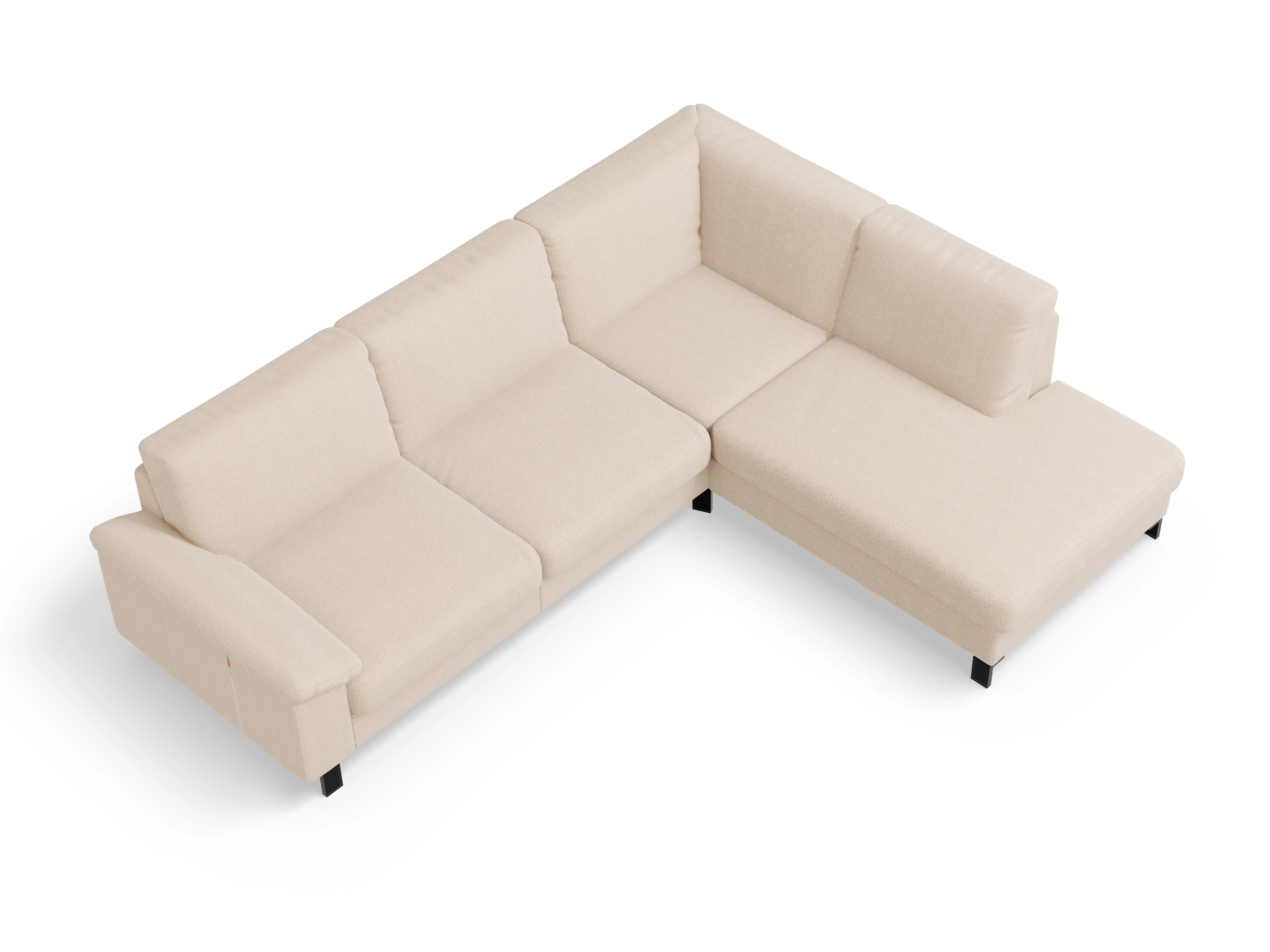 Ansicht des Produktes Casco 2.0 Ecksofa rechts Abschluss offen in Stoff Beige