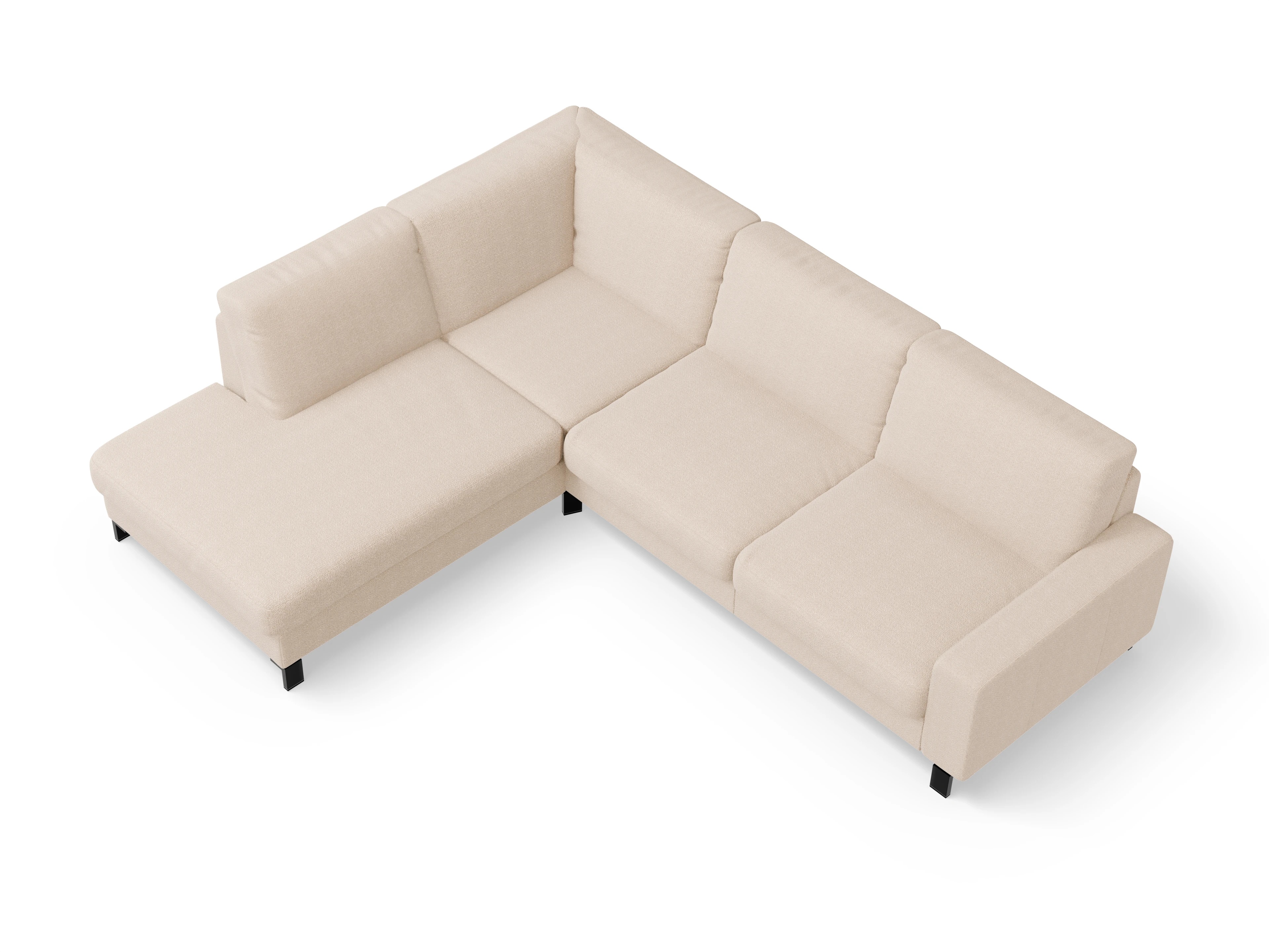 Ansicht des Produktes Casco 2.0 Ecksofa links Abschluss offen in Stoff Beige