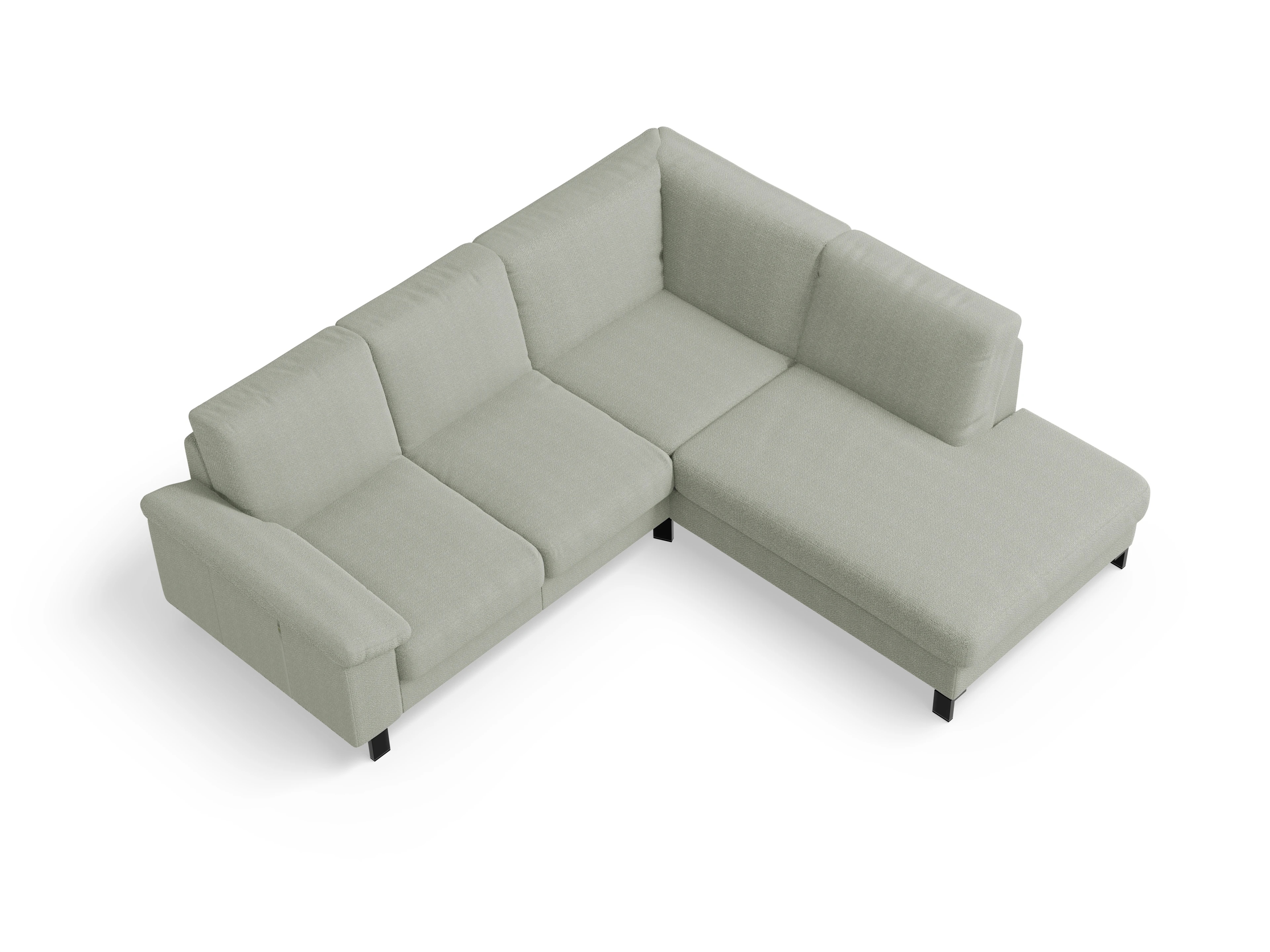 Ansicht des Produktes Casco 2.0 Ecksofa rechts Abschluss offen in Stoff Grau