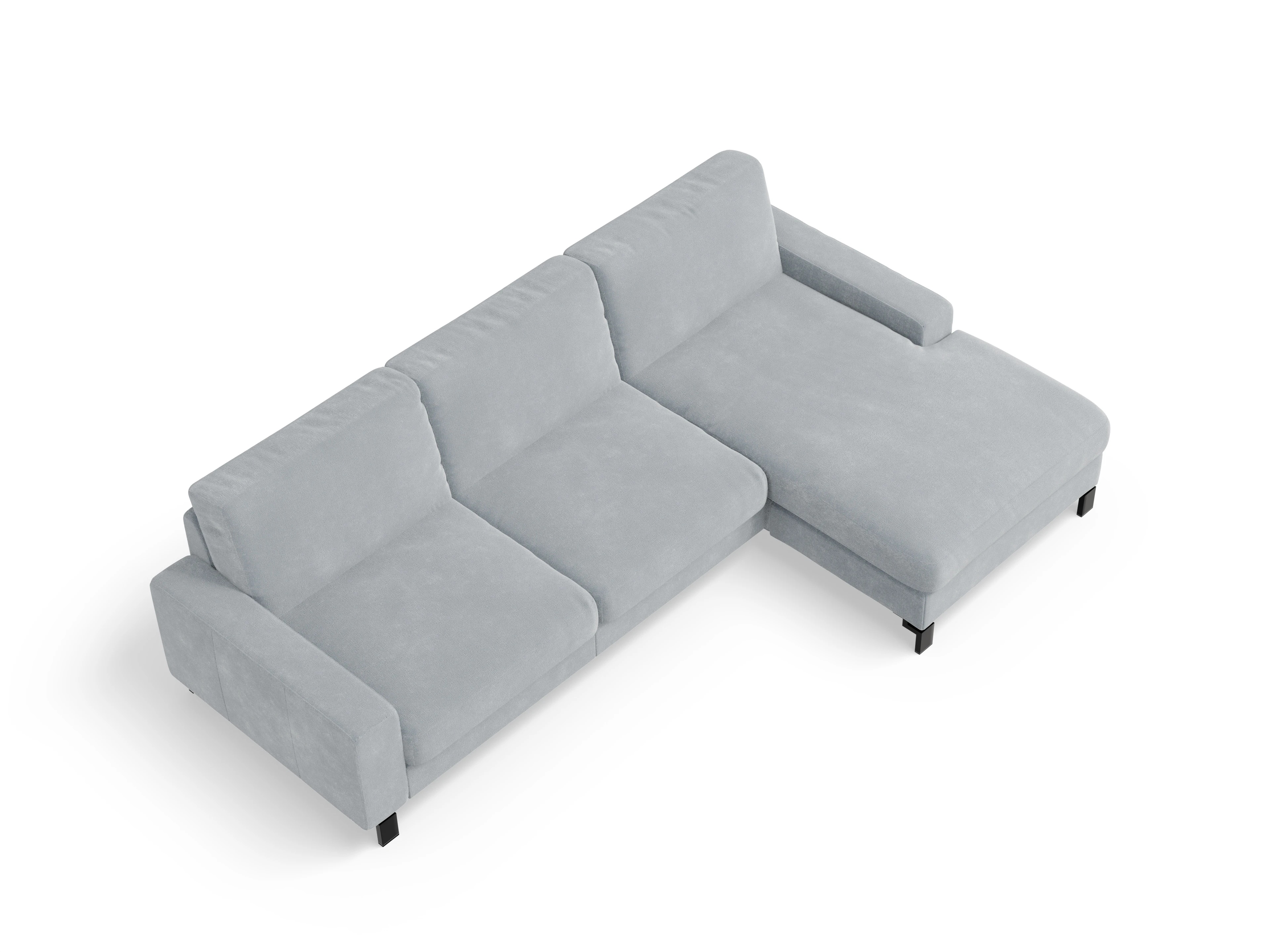 Ansicht des Produktes Casco 2.0 Ecksofa rechts Abschluss offen in Stoff Blau