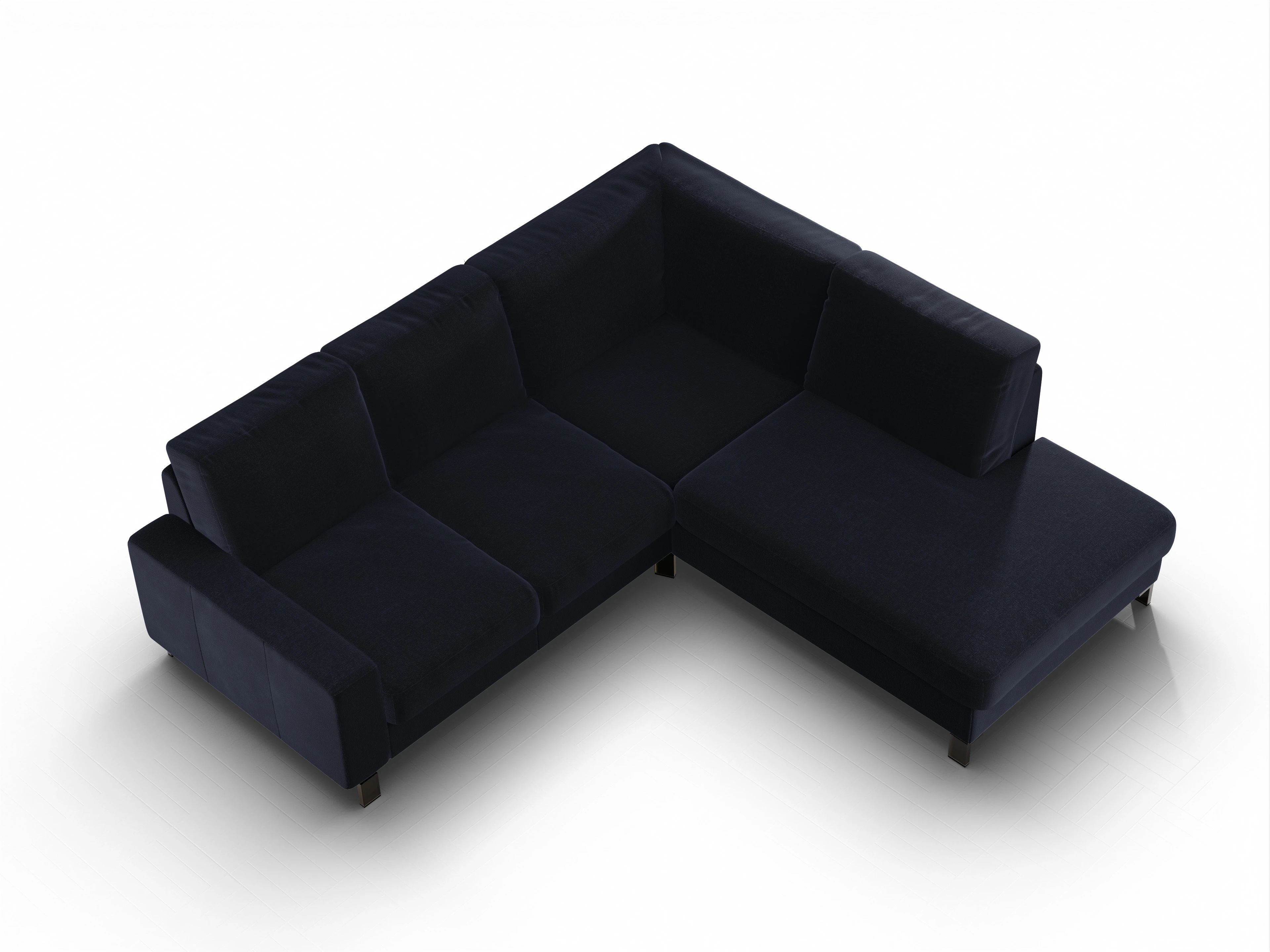 Ansicht des Produktes Casco 2.0 Ecksofa rechts Abschluss offen in Stoff Blau