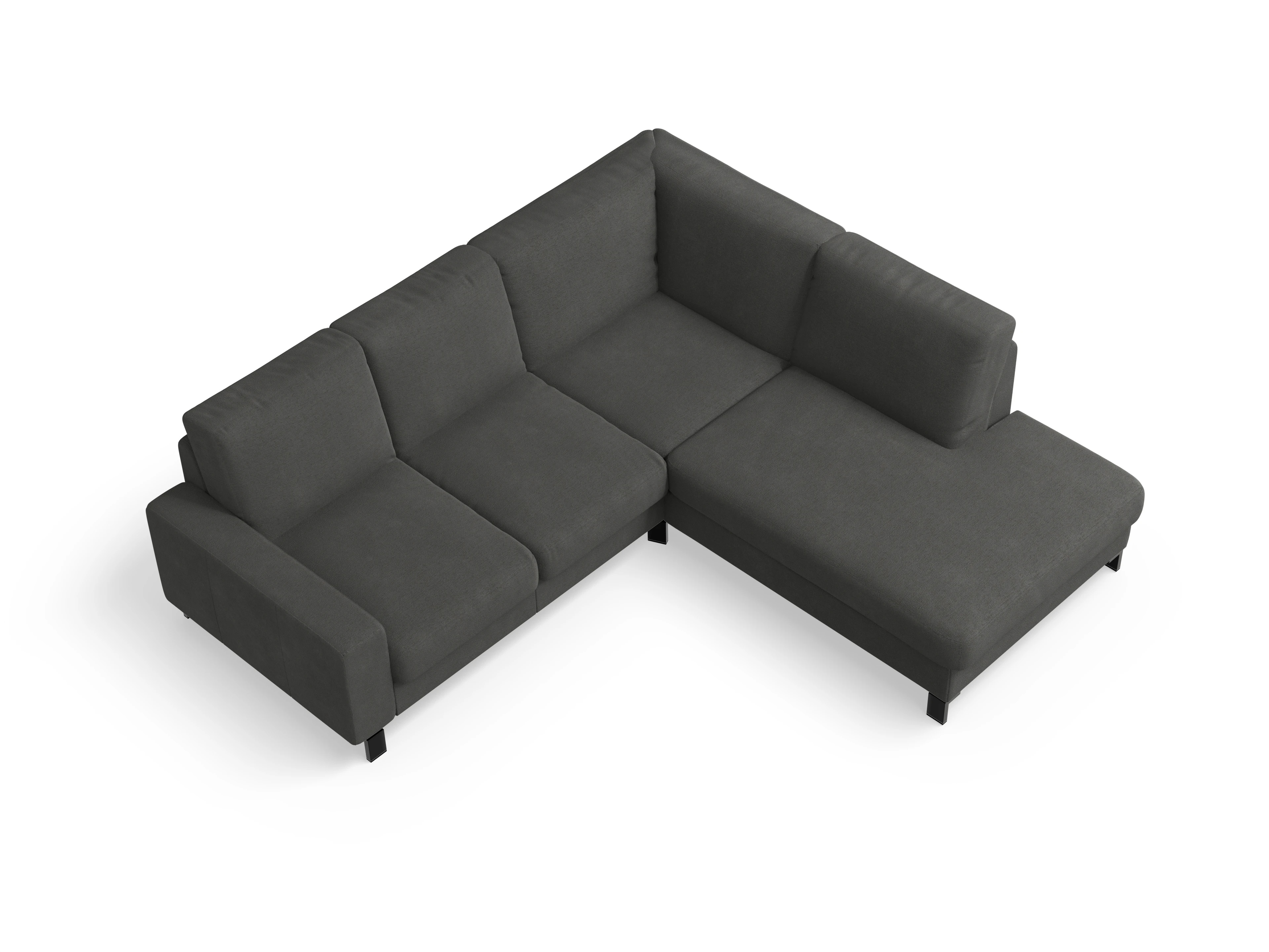 Ansicht des Produktes Casco 2.0 Ecksofa rechts Abschluss offen in Stoff Grau