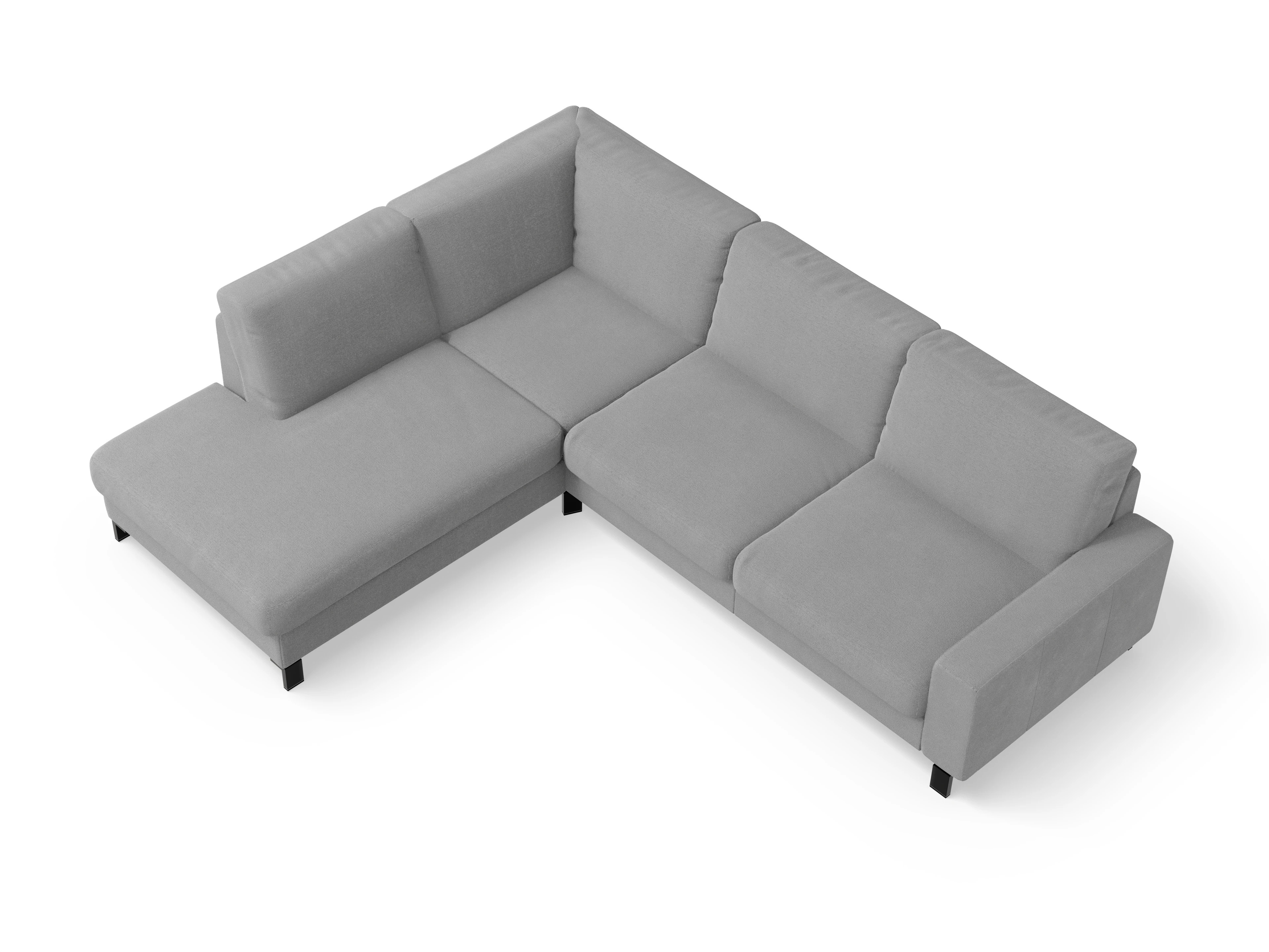 Ansicht des Produktes Casco 2.0 Ecksofa links Abschluss offen in Stoff Grau