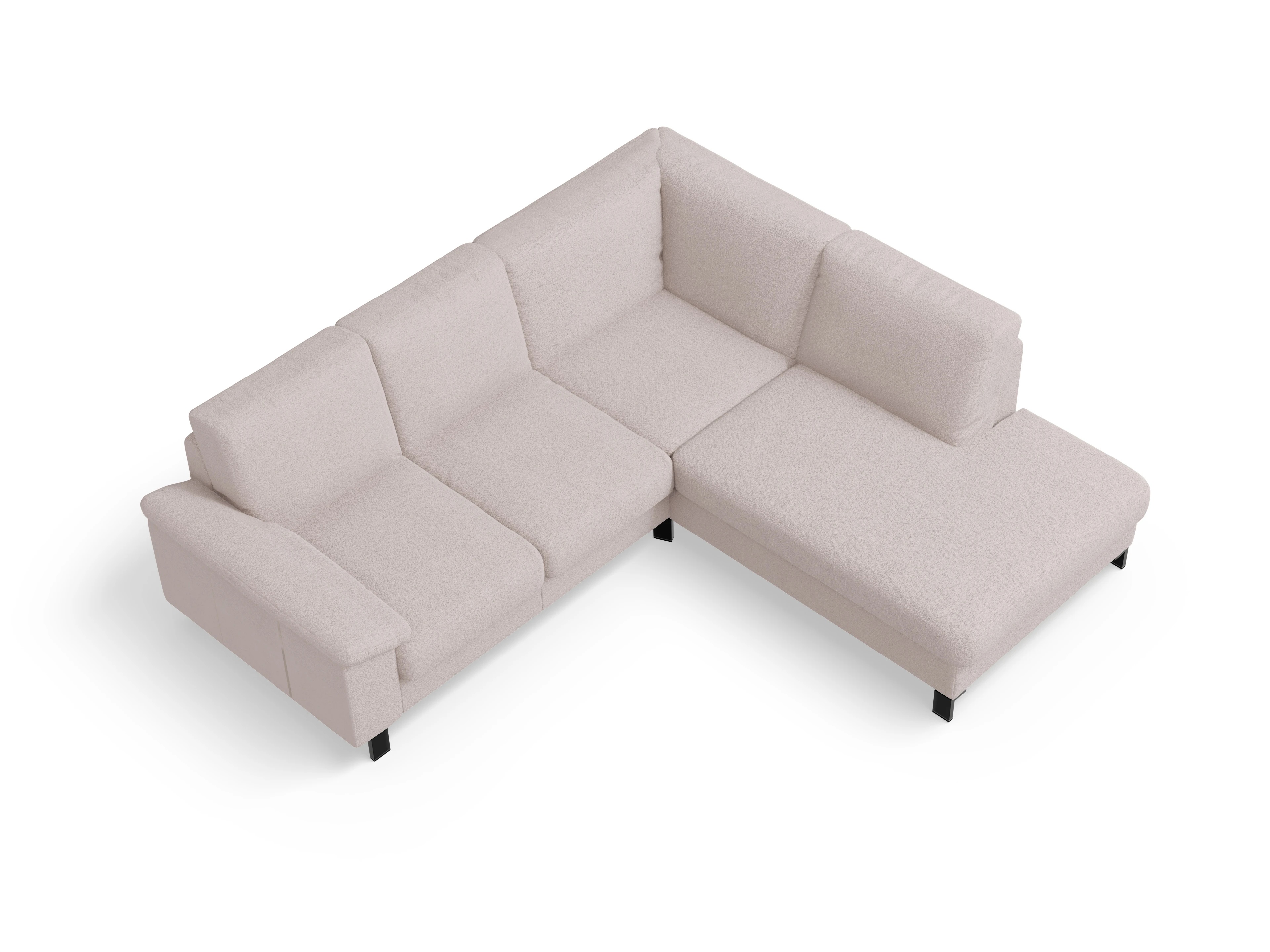 Ansicht des Produktes Casco 2.0 Ecksofa rechts Abschluss offen in Stoff Weiss