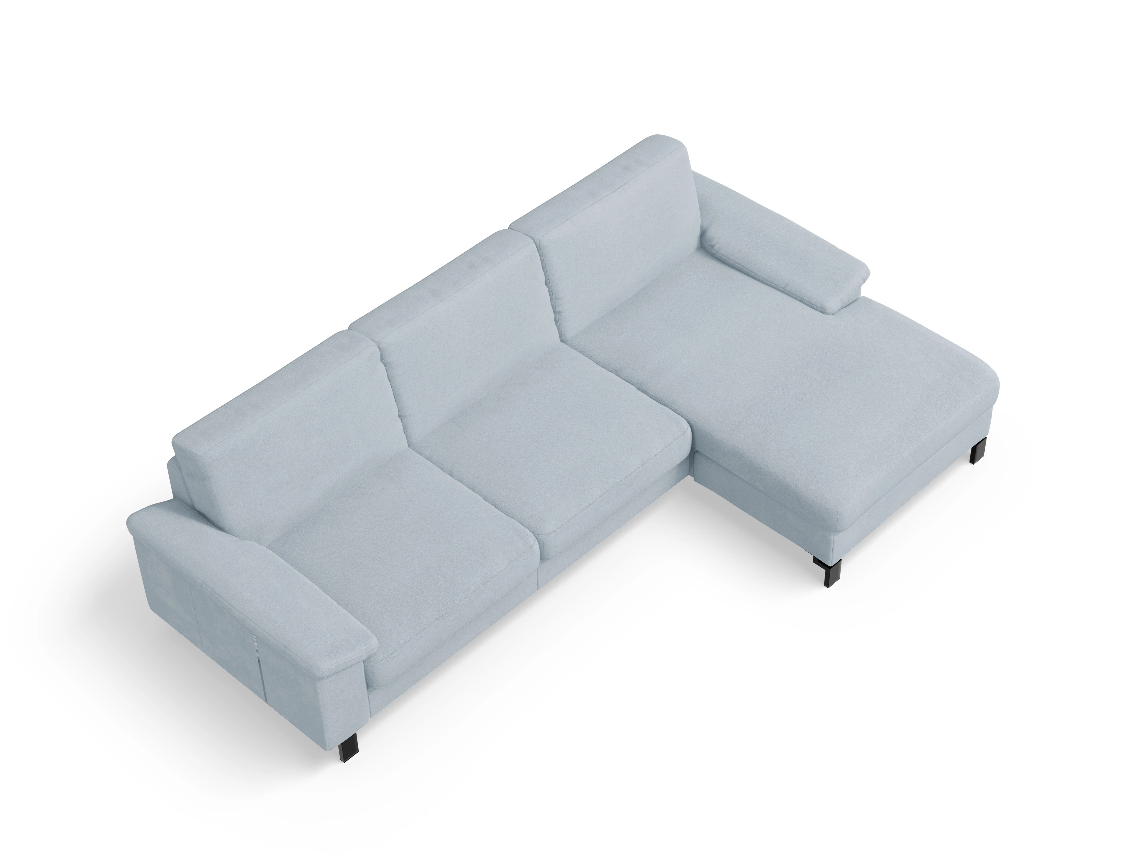 Ansicht des Produktes Casco 2.0 Ecksofa rechts Abschluss offen in Stoff Blau