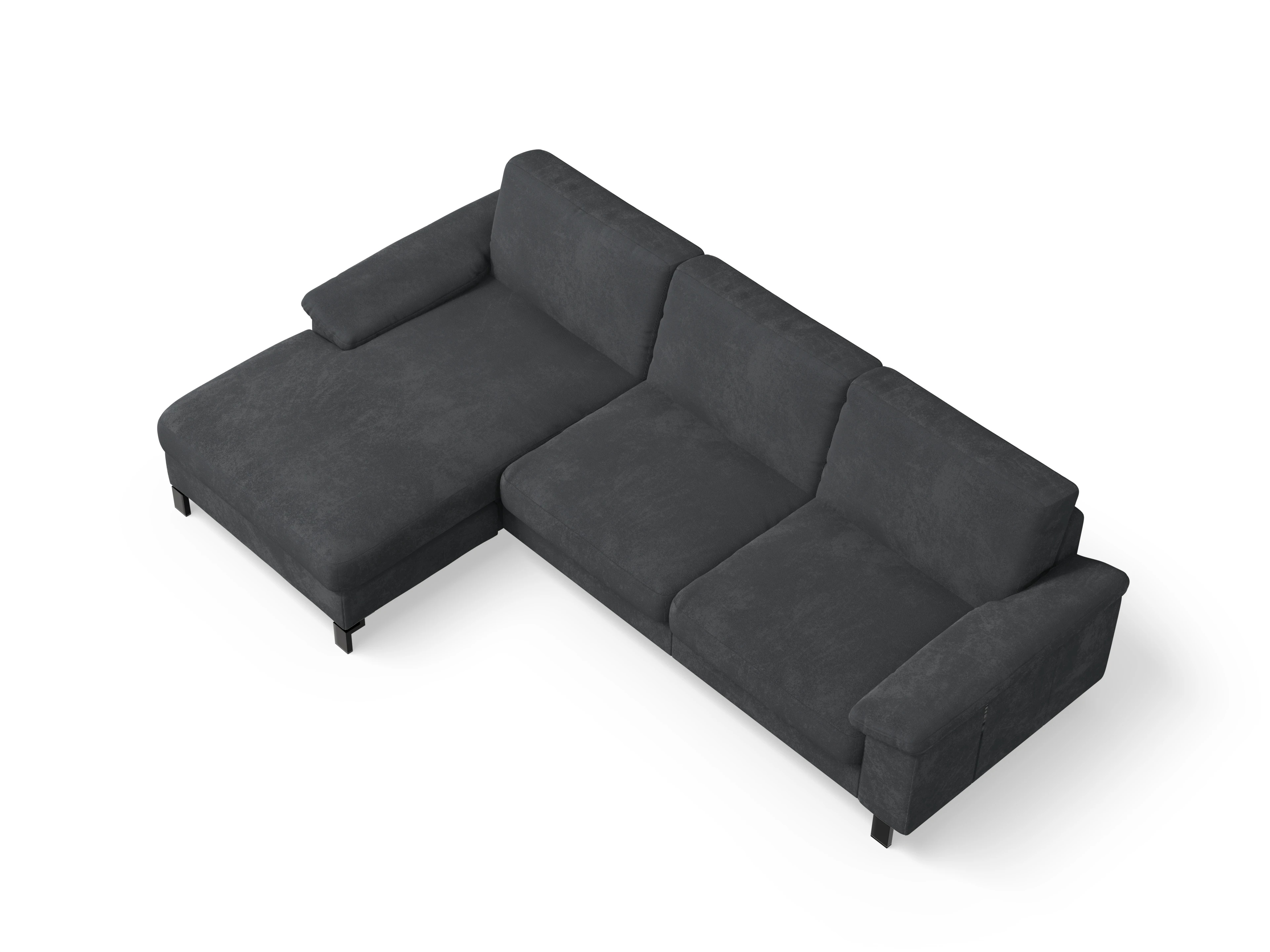 Ansicht des Produktes Casco 2.0 Ecksofa links Abschluss offen in Stoff Braun