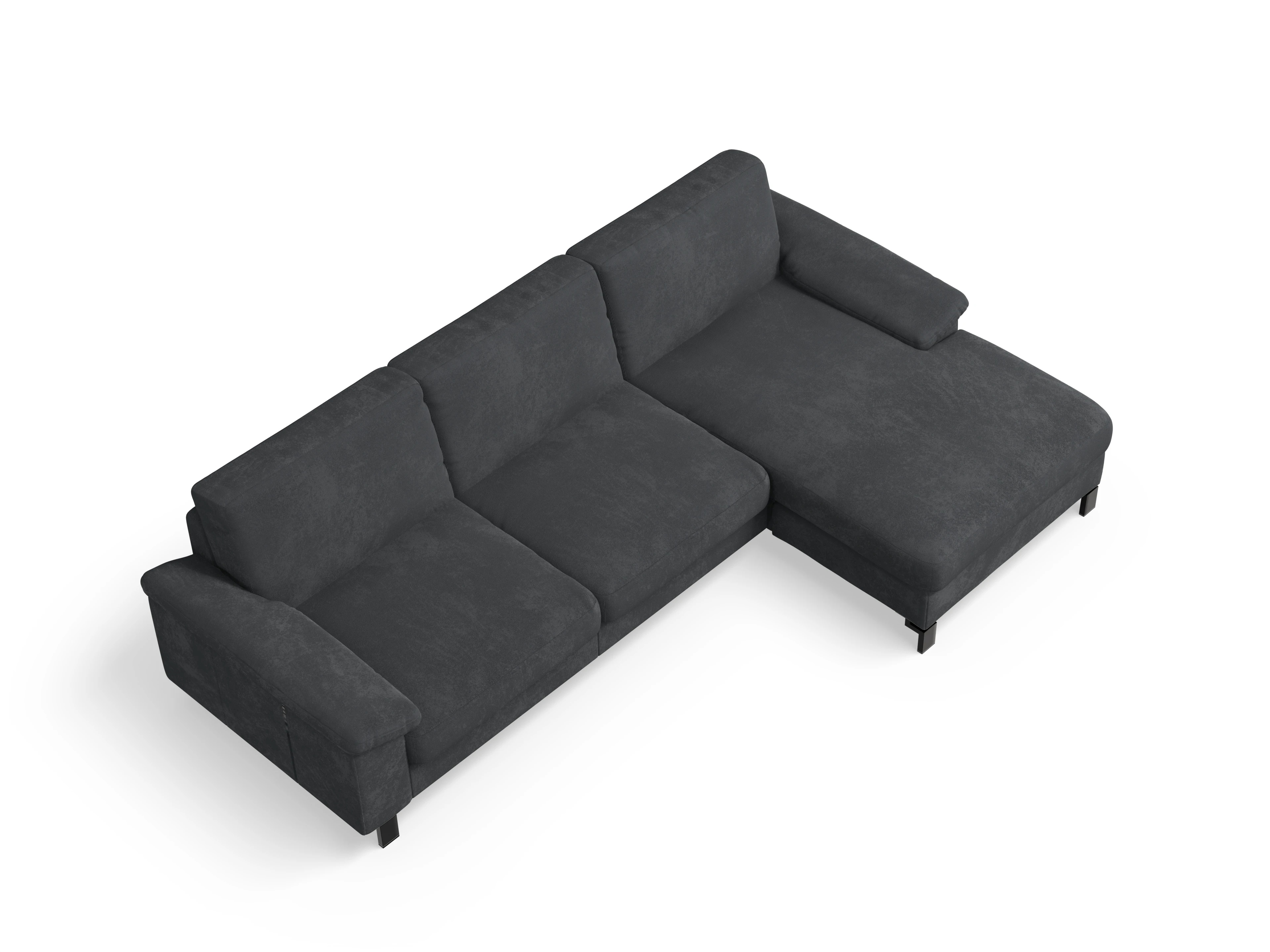 Casco Ecksofa LO Large R Ansicht des Produktes Casco 2.0 Ecksofa rechts Abschluss offen in Stoff Braun