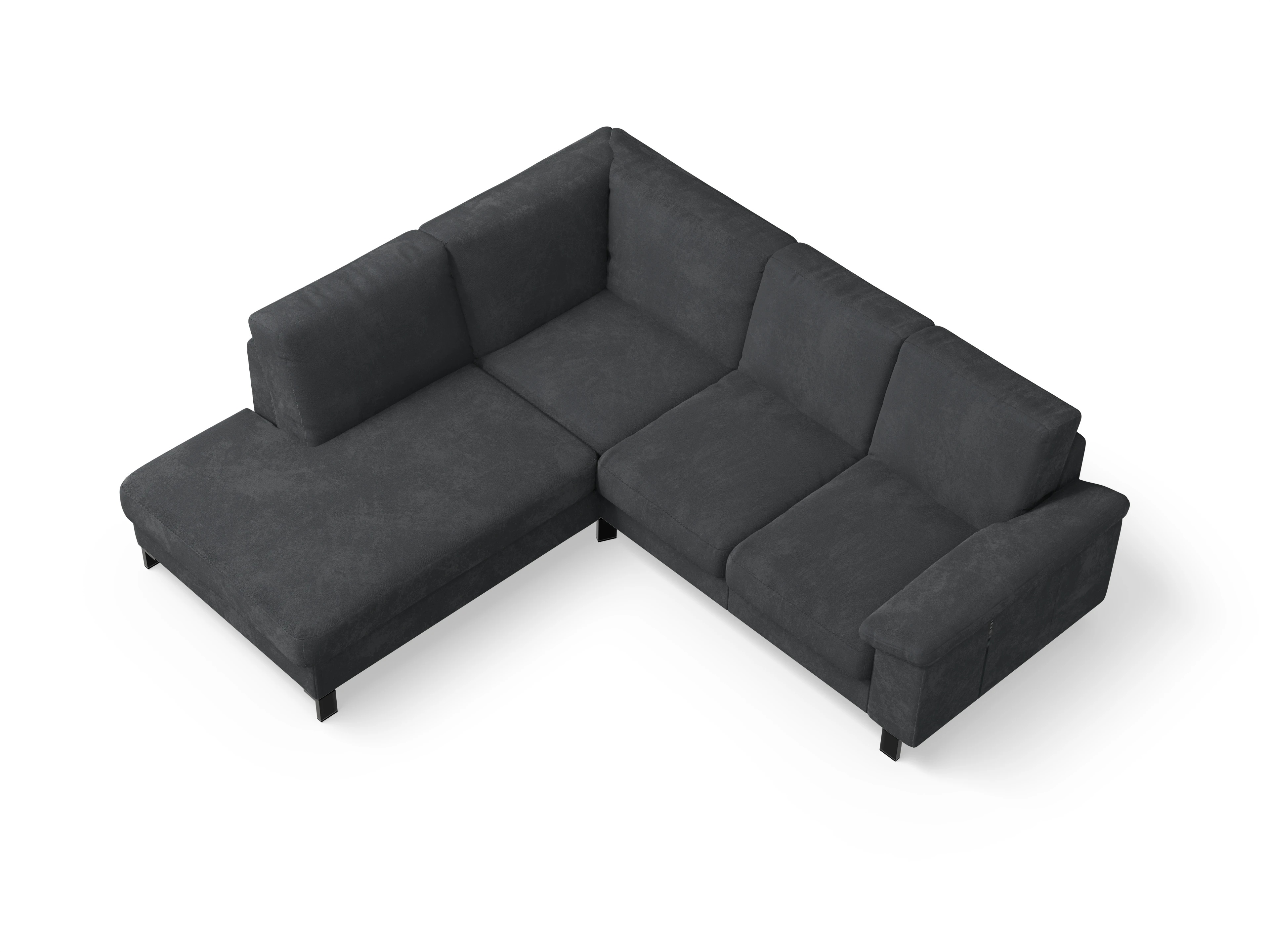 Ansicht des Produktes Casco 2.0 Ecksofa links Abschluss offen in Stoff Braun