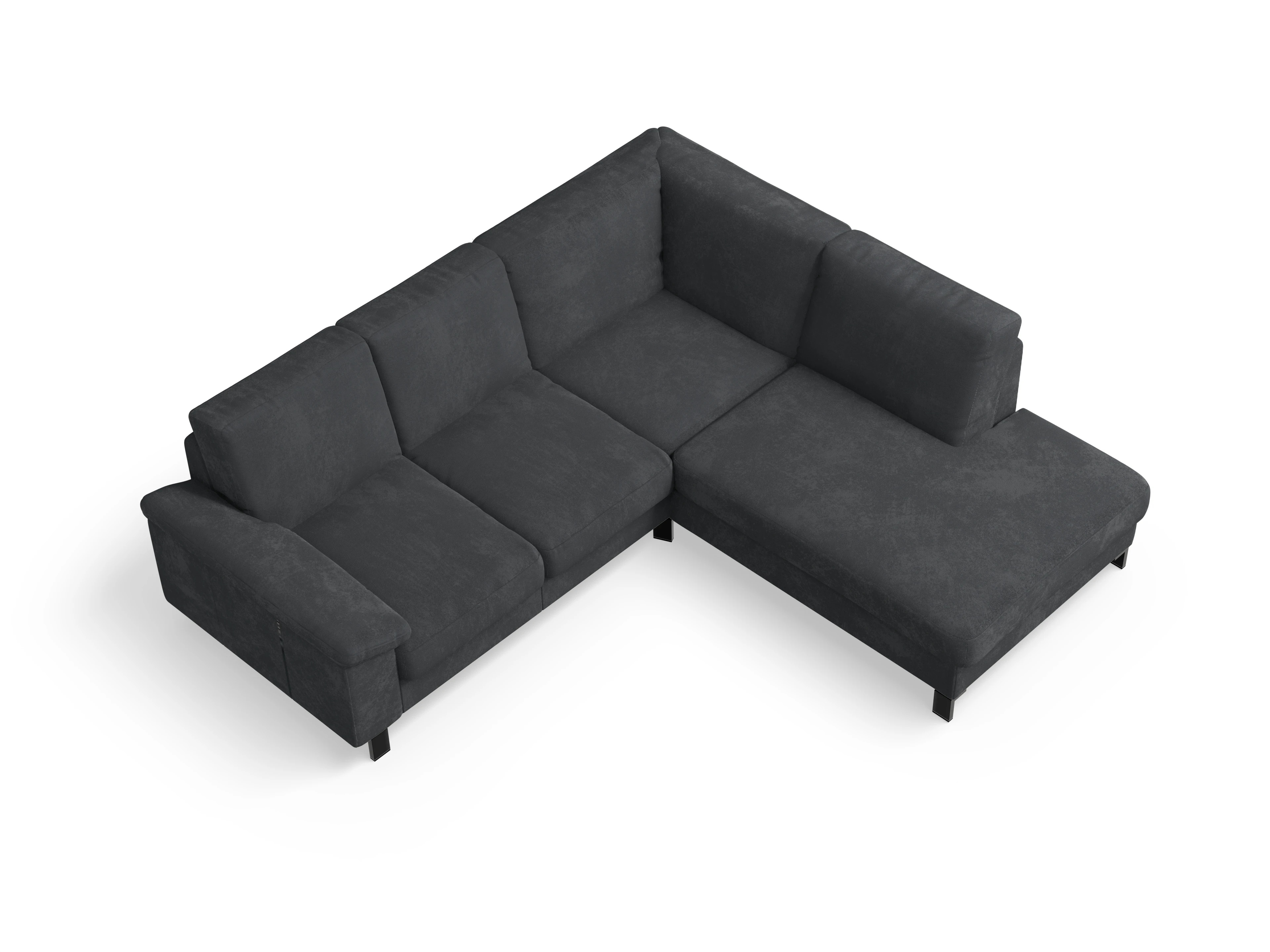 Ansicht des Produktes Casco 2.0 Ecksofa rechts Abschluss offen in Stoff Braun