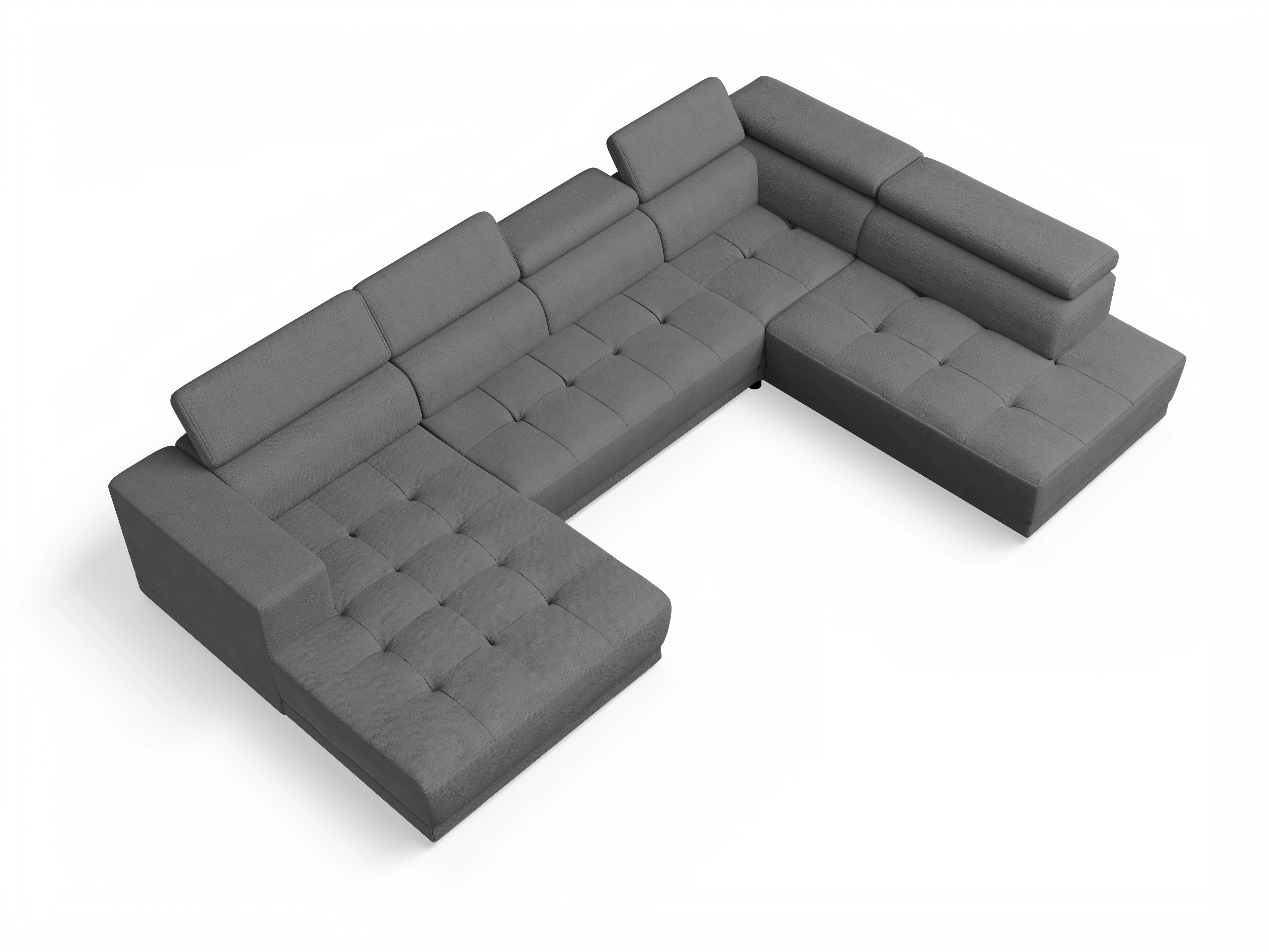 Ansicht des Produktes Connor Wohnlandschaft offen beidseitig in Stoff Grau