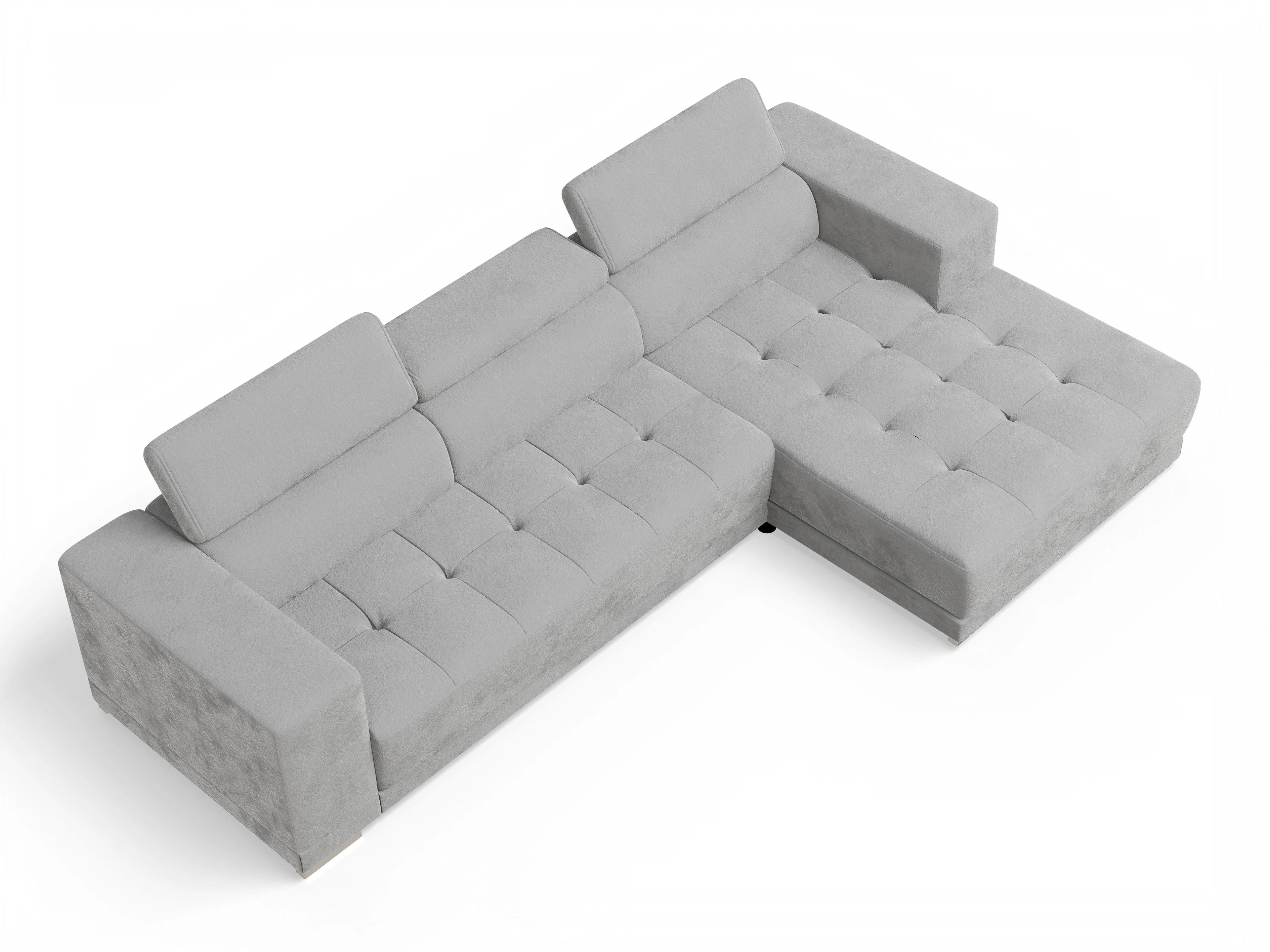 Ansicht des Produktes Connor Ecksofa rechts Abschluss offen in Stoff Grau