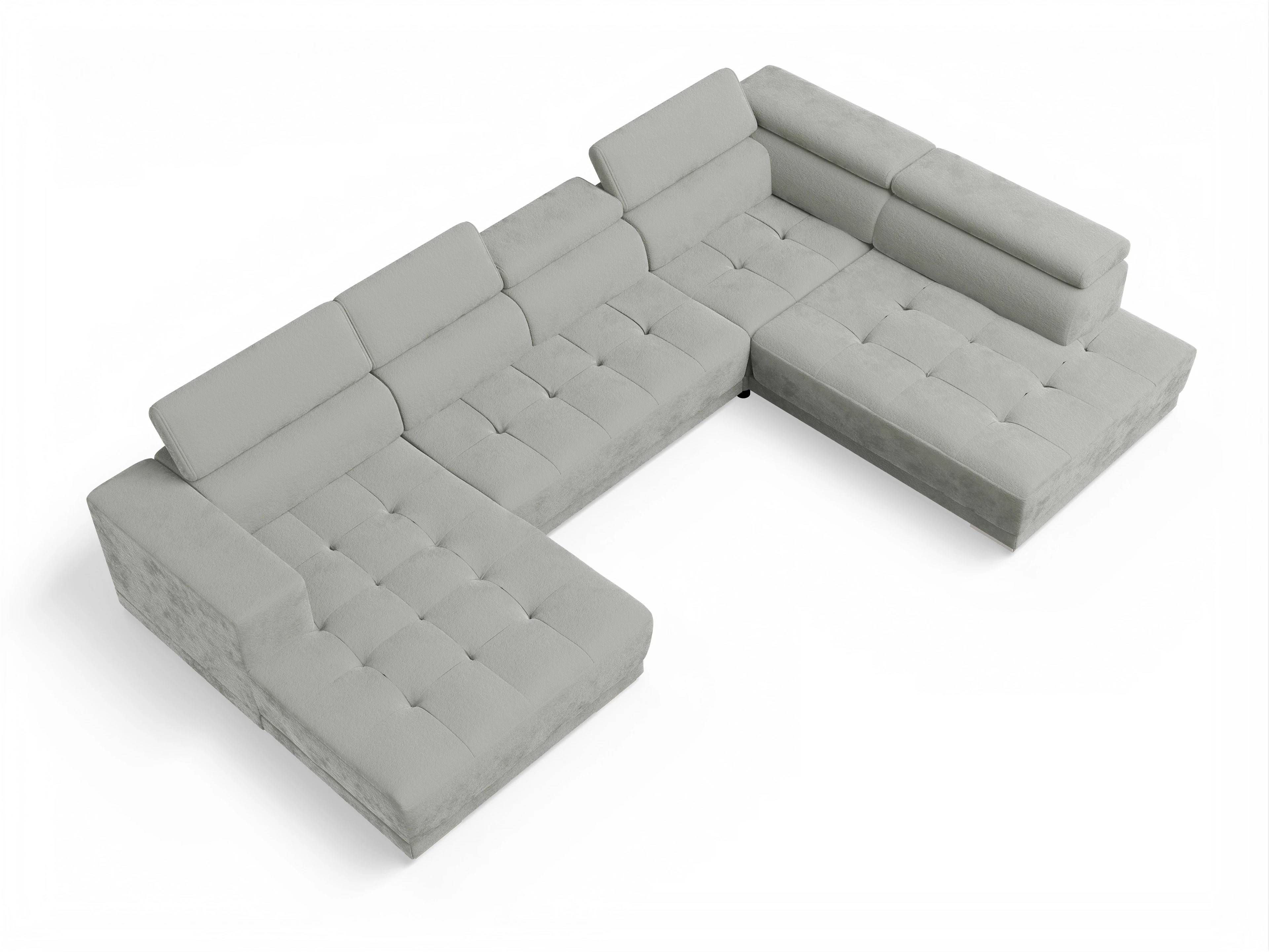 Ansicht des Produktes Connor Wohnlandschaft offen beidseitig in Stoff Grau