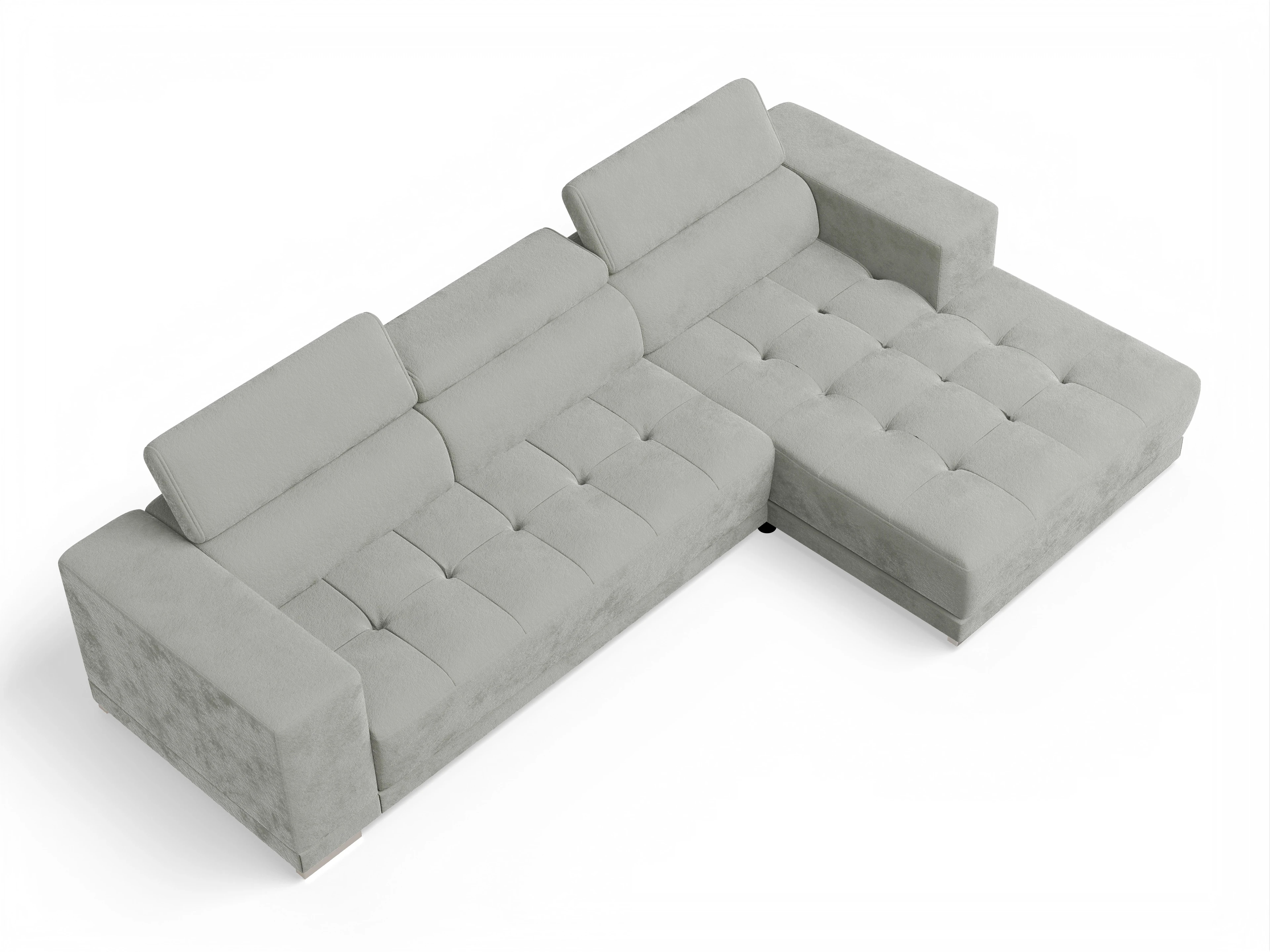 Ansicht des Produktes Connor Ecksofa rechts Abschluss offen in Stoff Grau