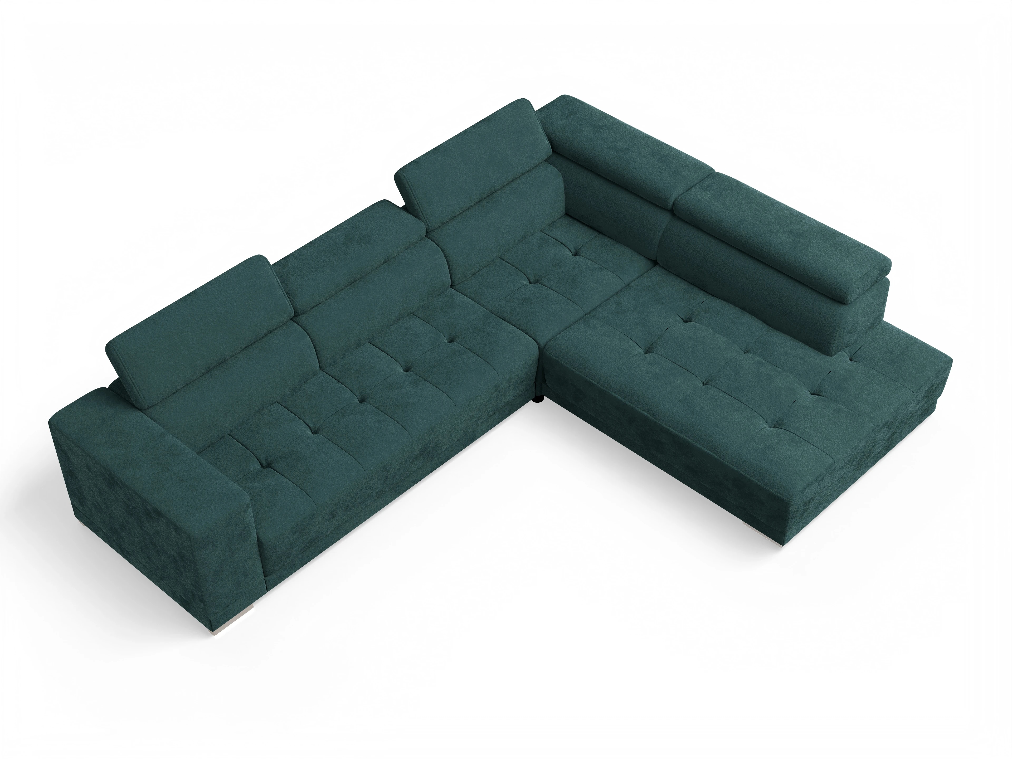 Ansicht des Produktes Connor Ecksofa rechts Abschluss offen in Stoff Blau