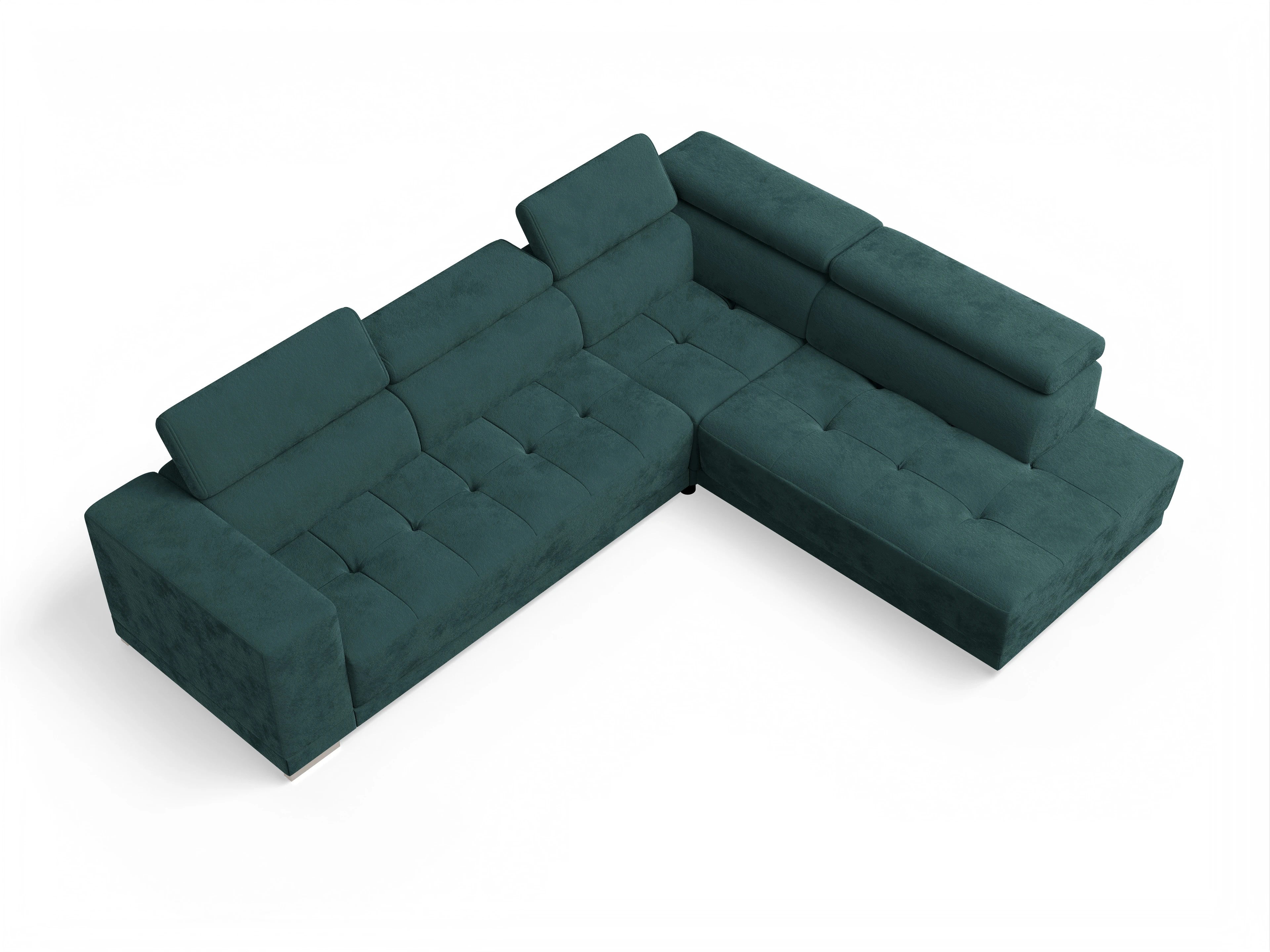 Ansicht des Produktes Connor Ecksofa rechts Abschluss offen in Stoff Blau