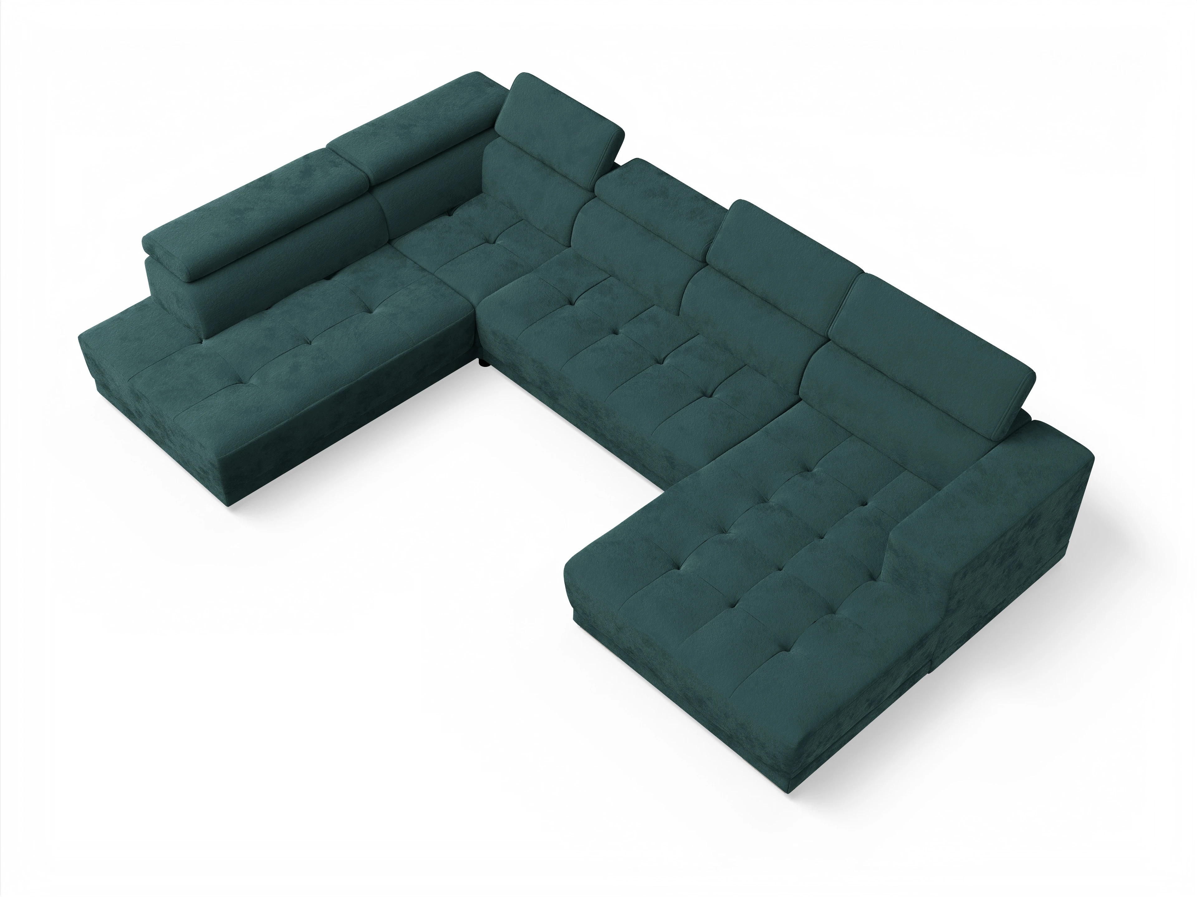 Ansicht des Produktes Connor Wohnlandschaft offen beidseitig in Stoff Blau