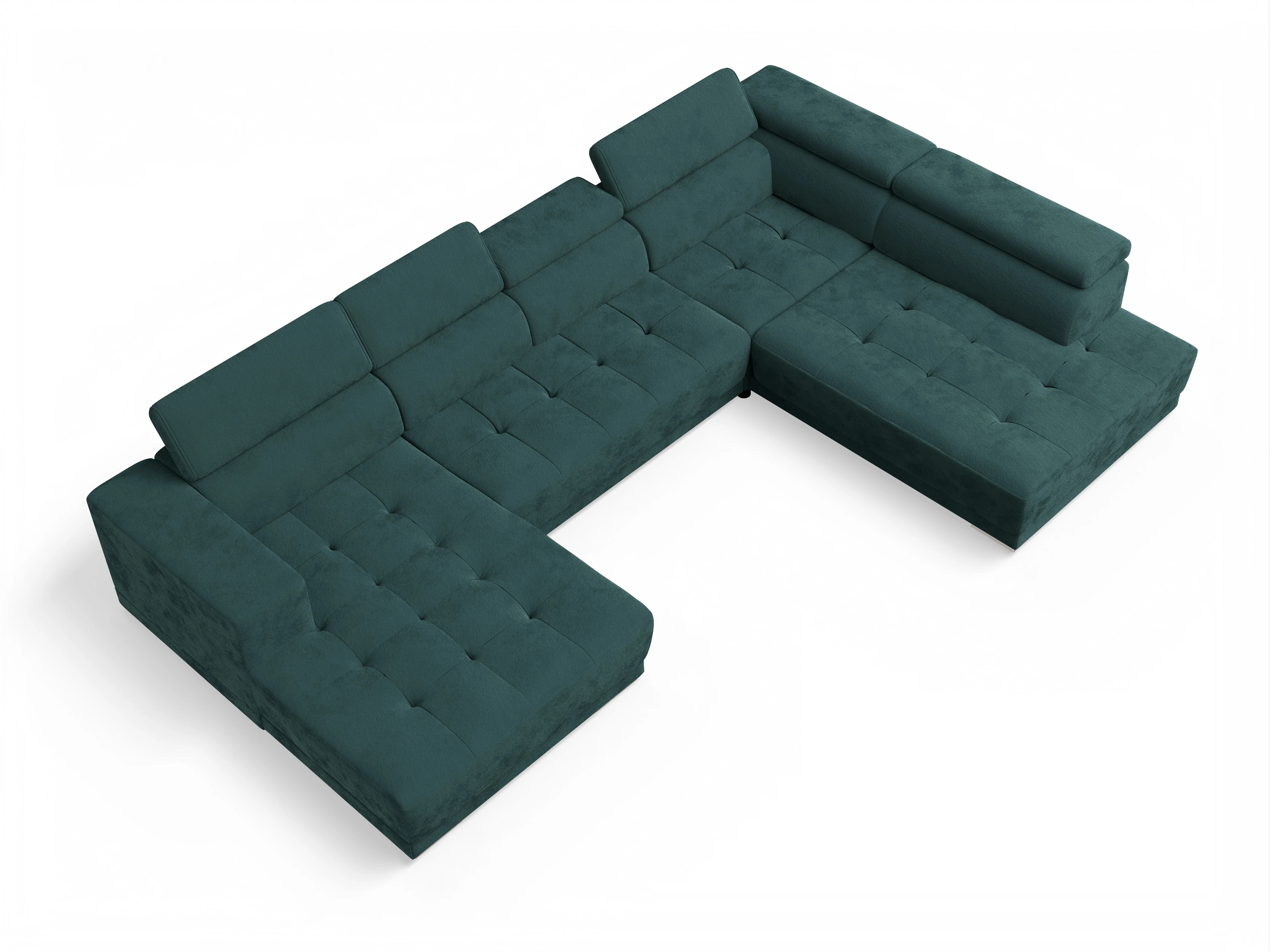 Ansicht des Produktes Connor Wohnlandschaft offen beidseitig in Stoff Blau