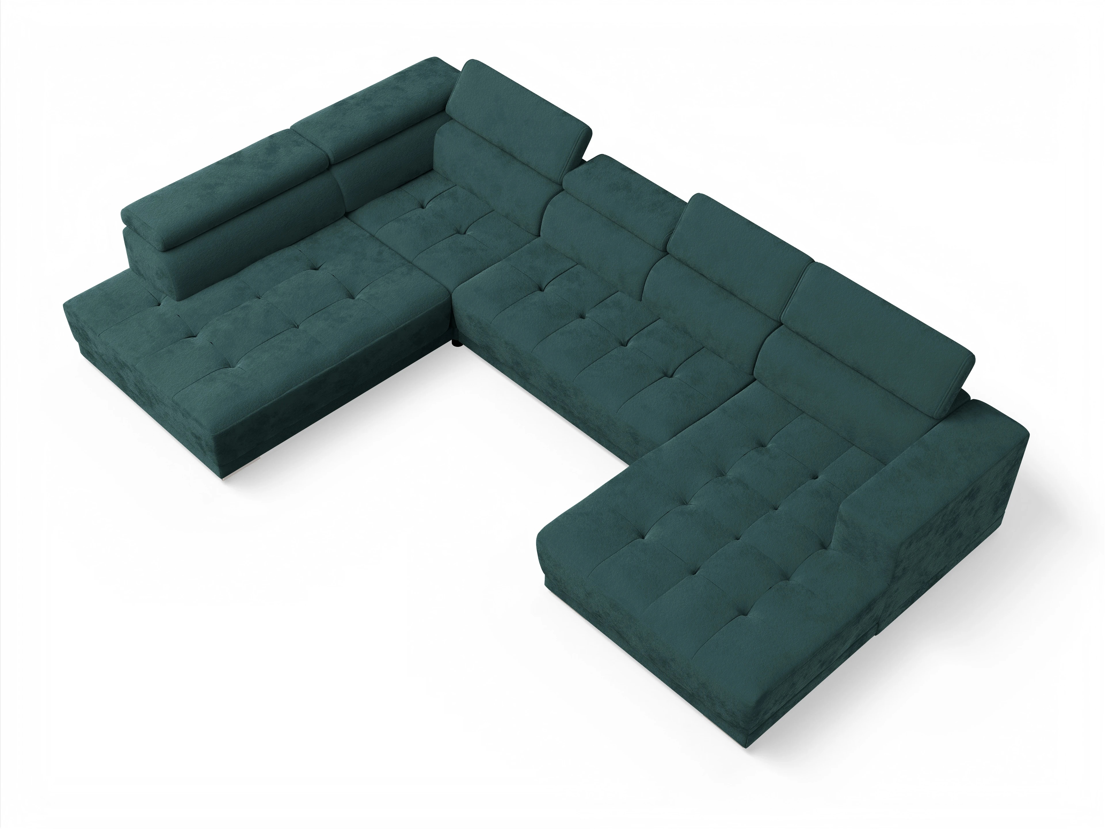 Ansicht des Produktes Connor Wohnlandschaft offen beidseitig in Stoff Blau