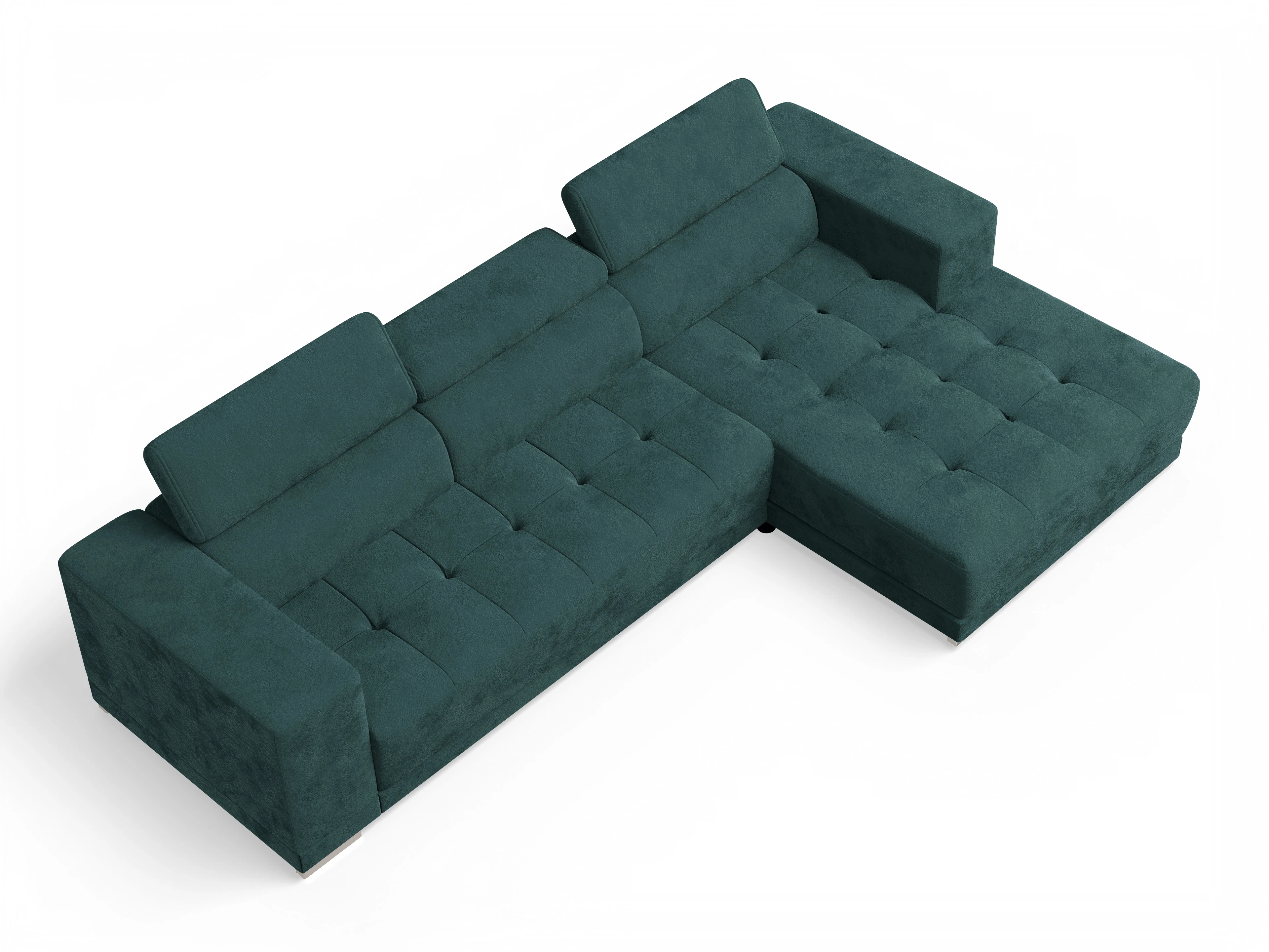 Ansicht des Produktes Connor Ecksofa rechts Abschluss offen in Stoff Blau