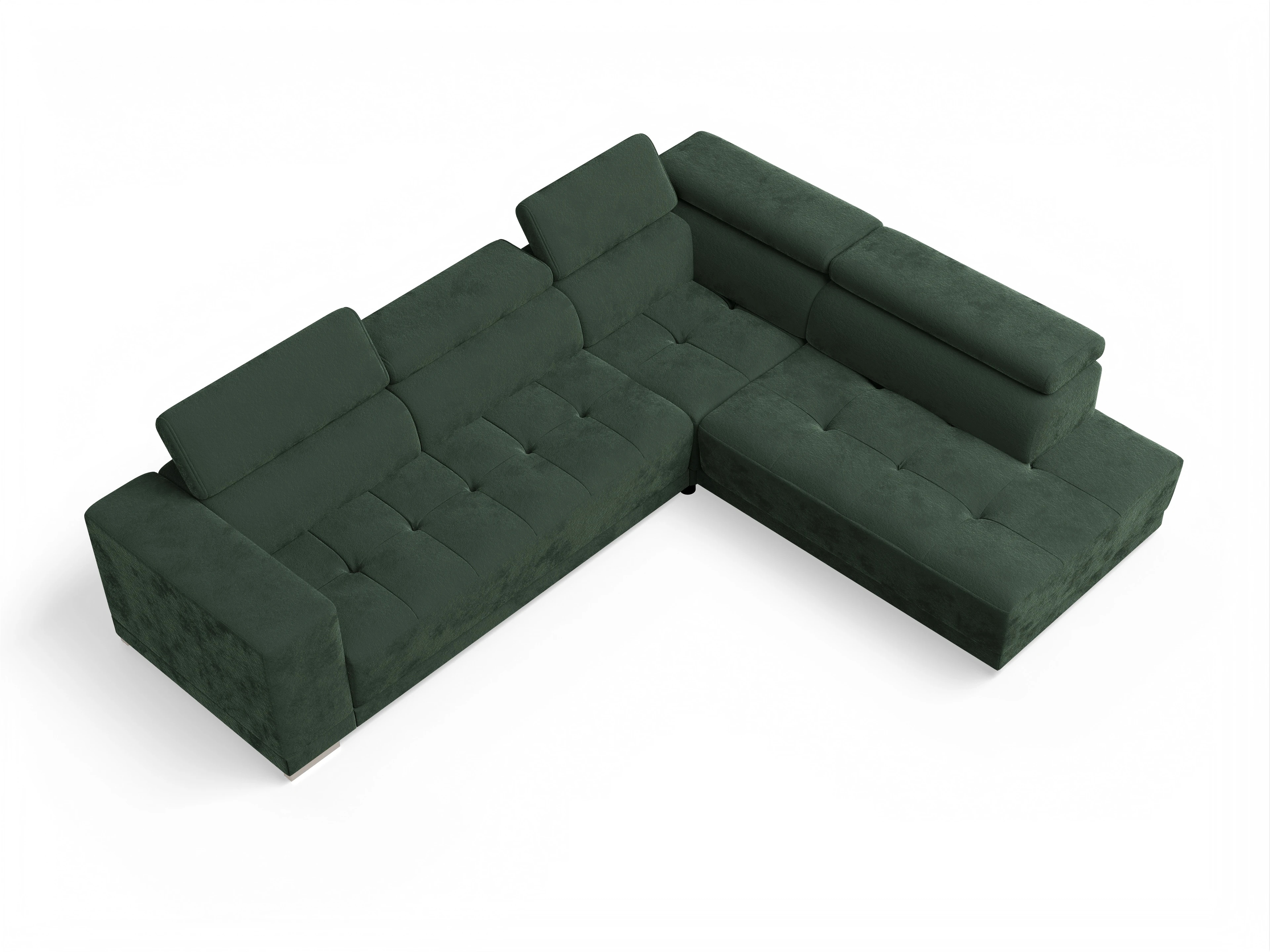 Ansicht des Produktes Connor Ecksofa rechts Abschluss offen in Stoff Grün