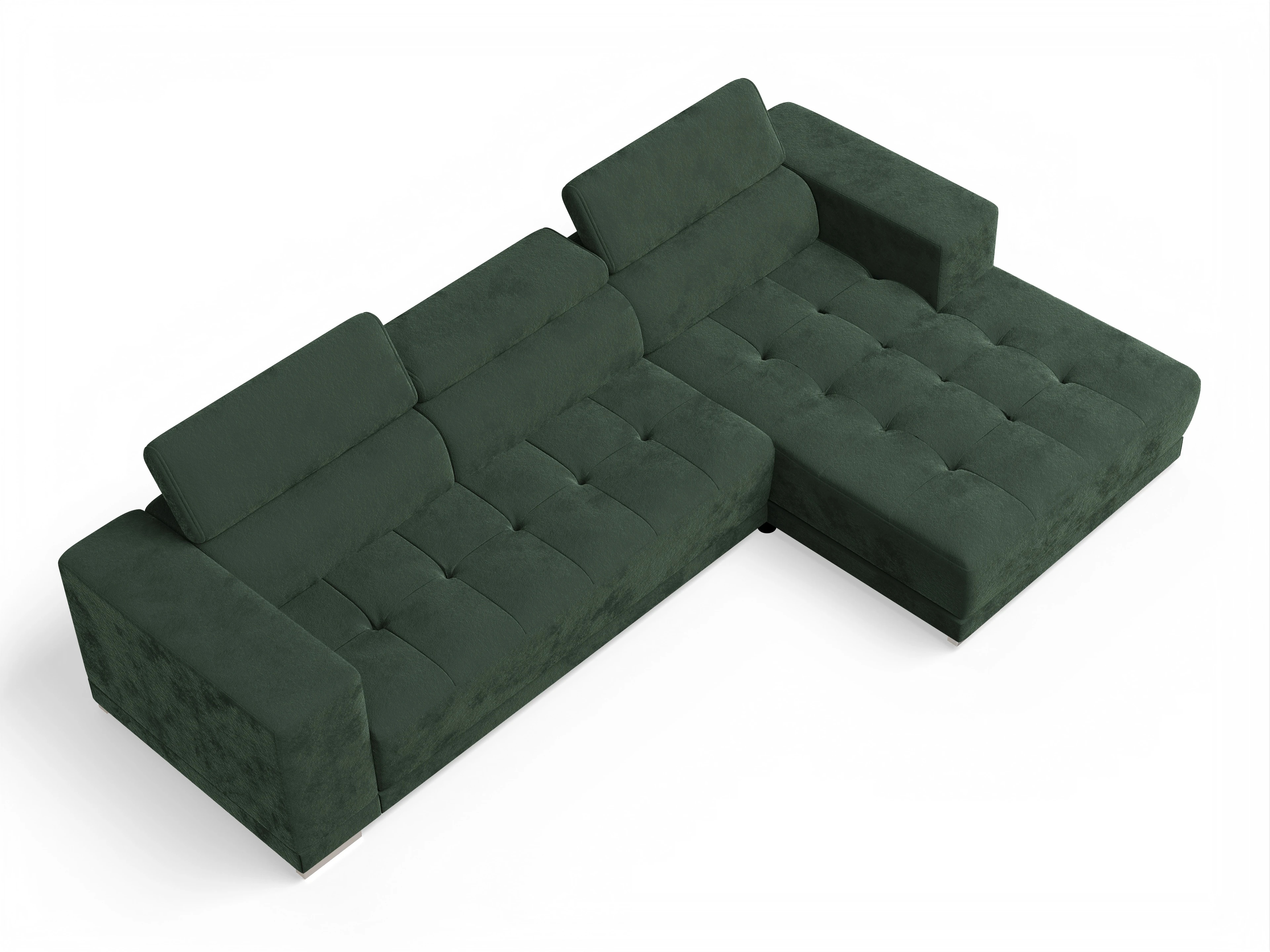 Ansicht des Produktes Connor Ecksofa rechts Abschluss offen in Stoff Grün