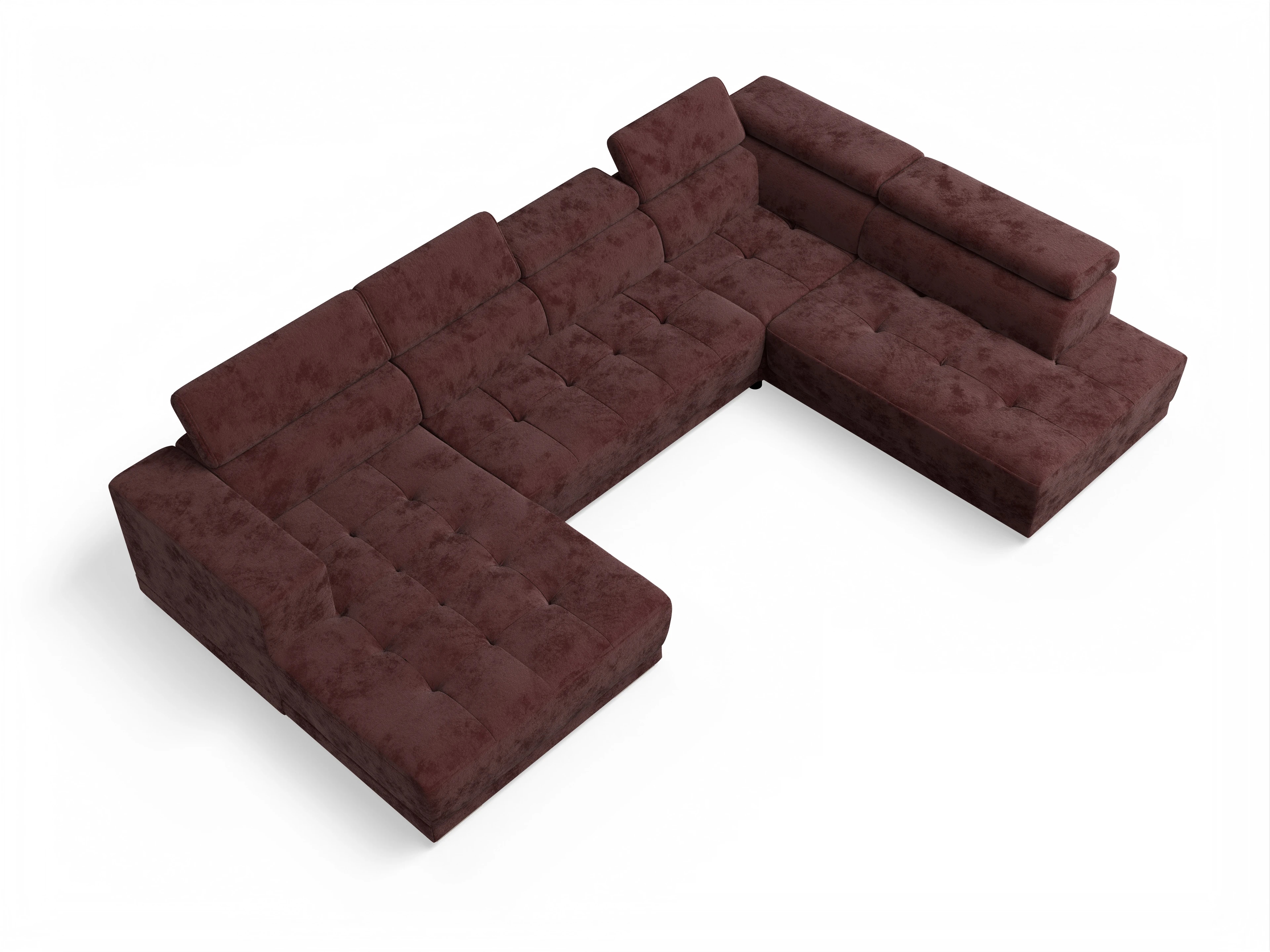 Ansicht des Produktes Connor Wohnlandschaft offen beidseitig in Stoff Rot