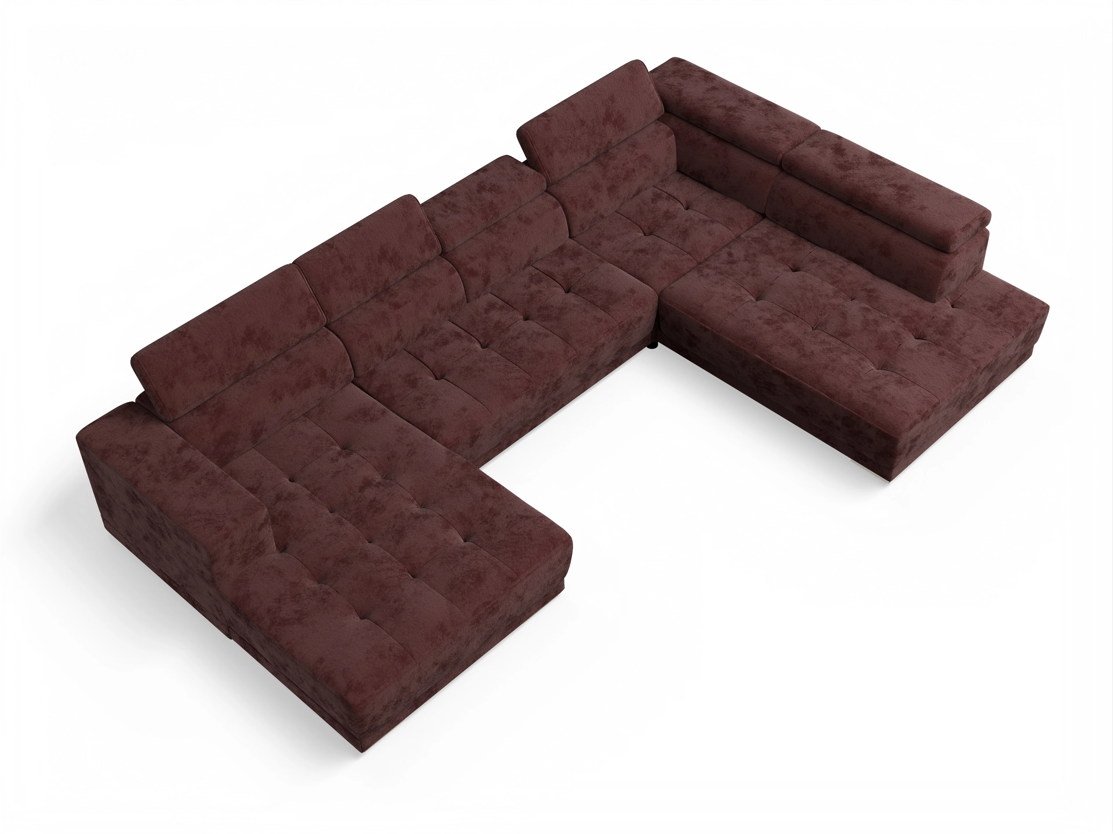 Ansicht des Produktes Connor Wohnlandschaft offen beidseitig in Stoff Rot