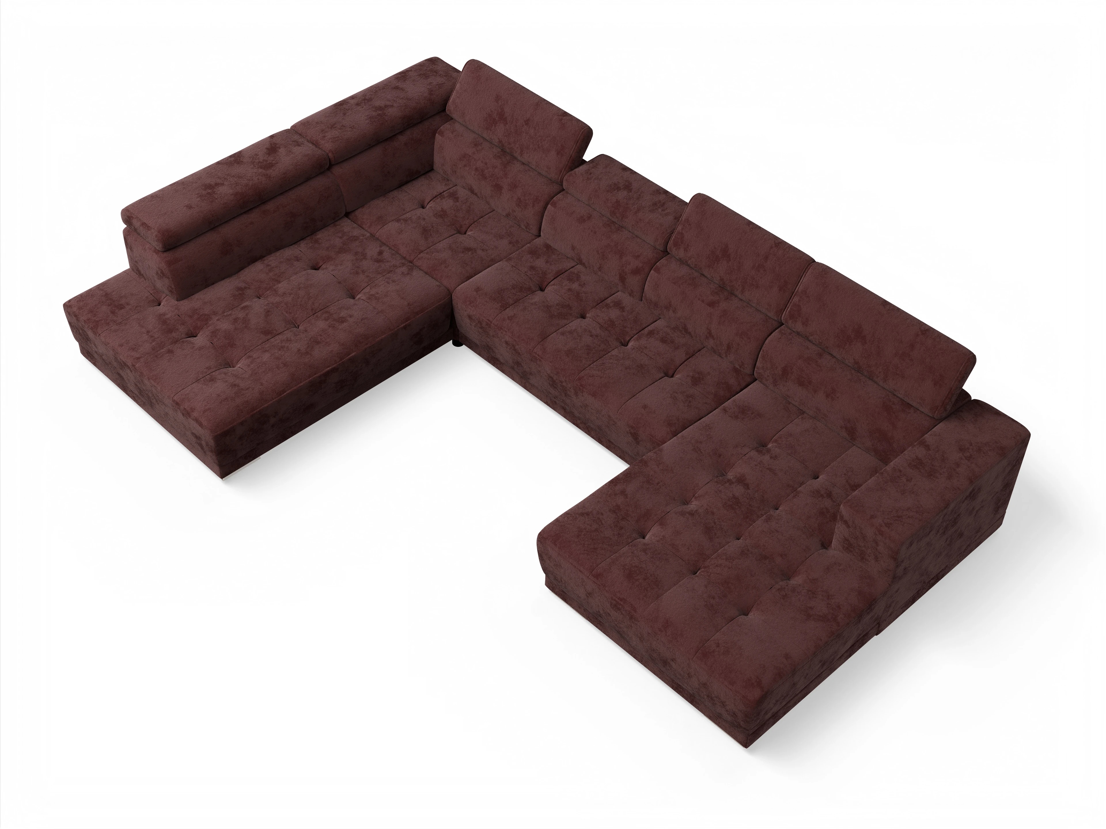 Ansicht des Produktes Connor Wohnlandschaft offen beidseitig in Stoff Rot