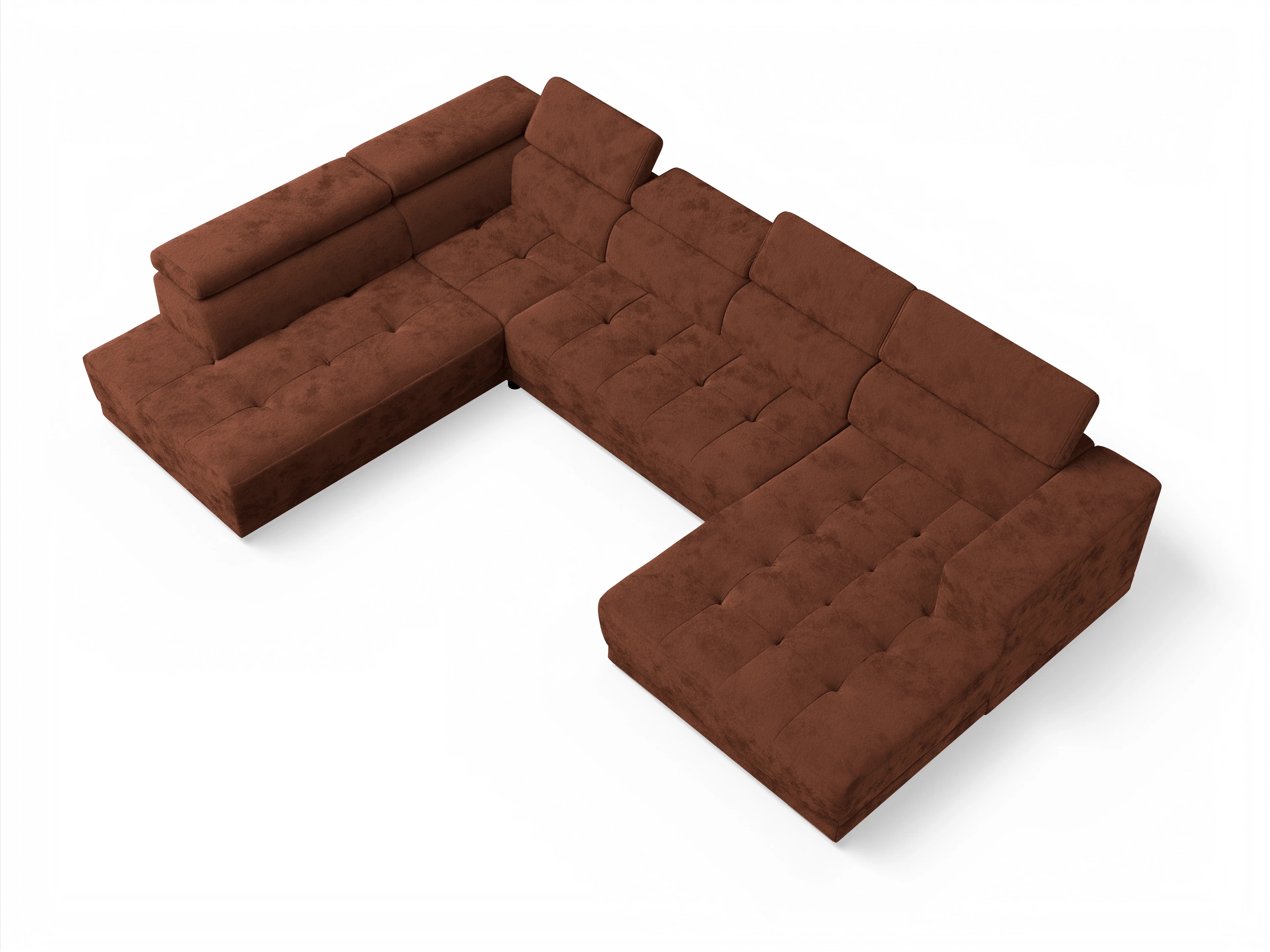 Ansicht des Produktes Connor Wohnlandschaft offen beidseitig in Stoff Rot