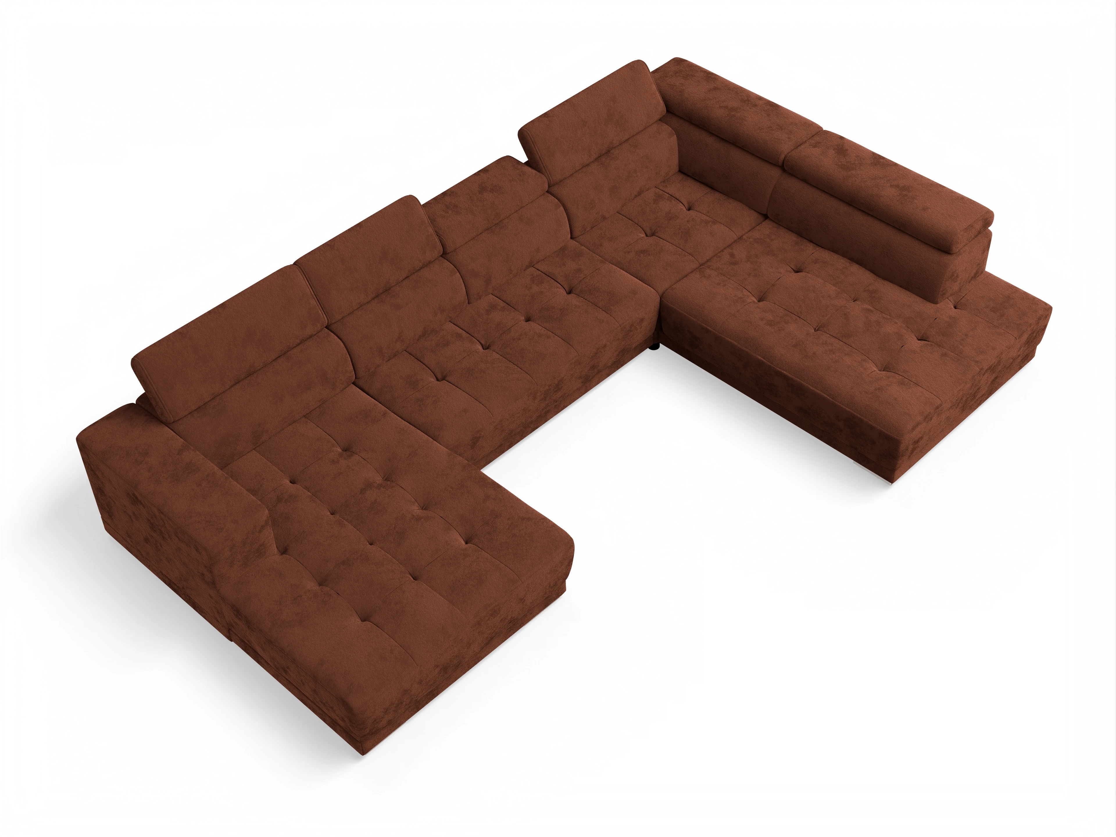 Ansicht des Produktes Connor Wohnlandschaft offen beidseitig in Stoff Rot