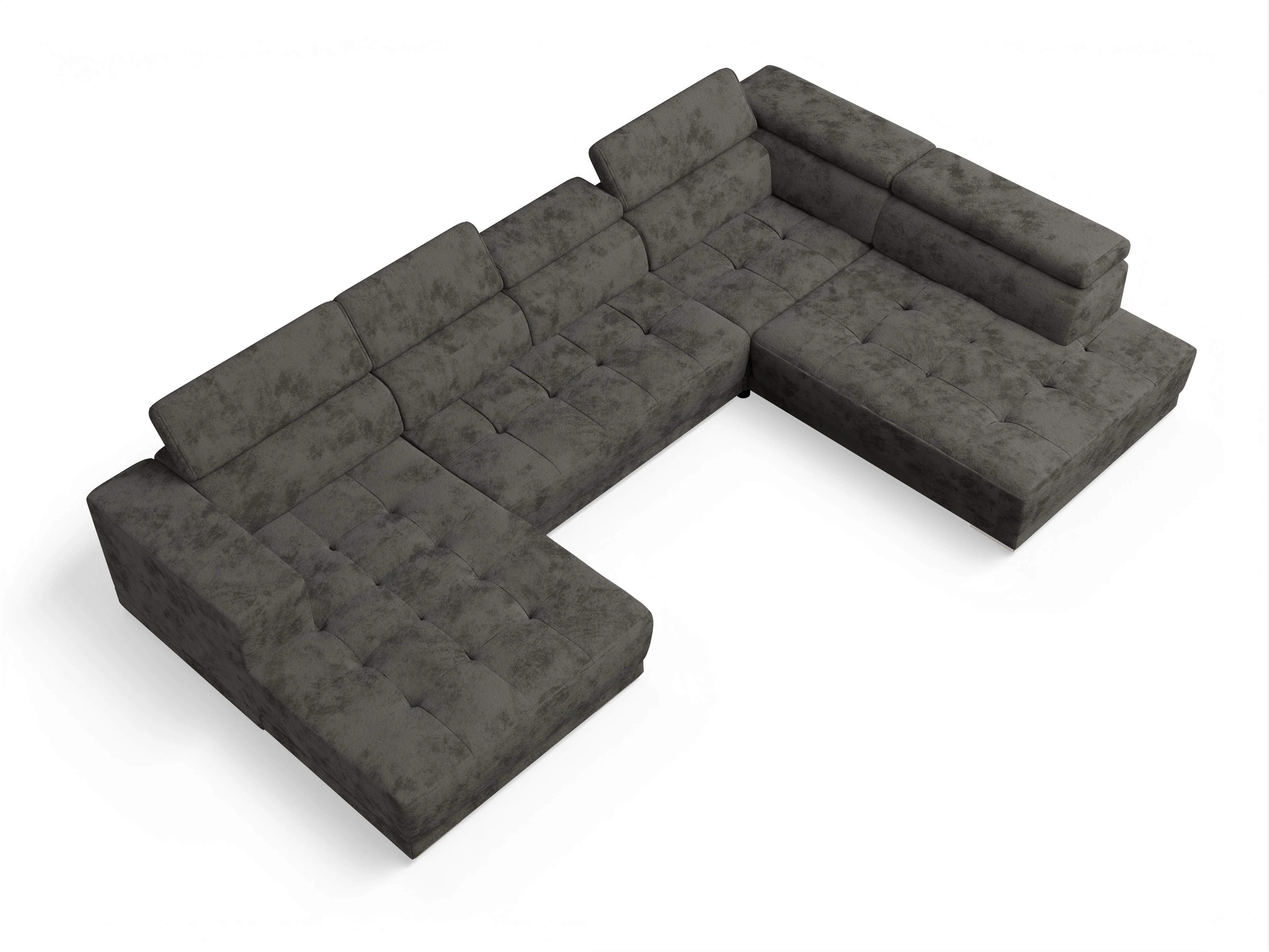 Ansicht des Produktes Connor Wohnlandschaft offen beidseitig in Stoff Braun