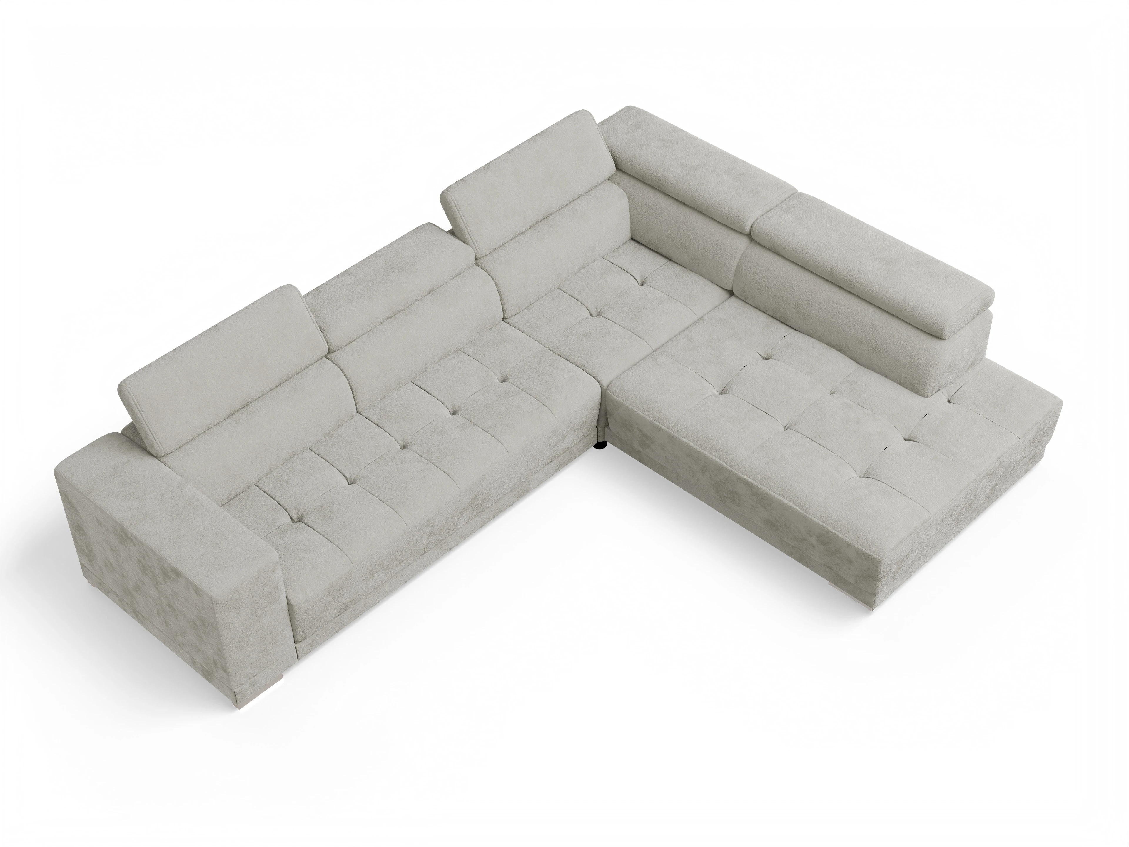 Ansicht des Produktes Connor Ecksofa rechts Abschluss offen in Stoff Beige
