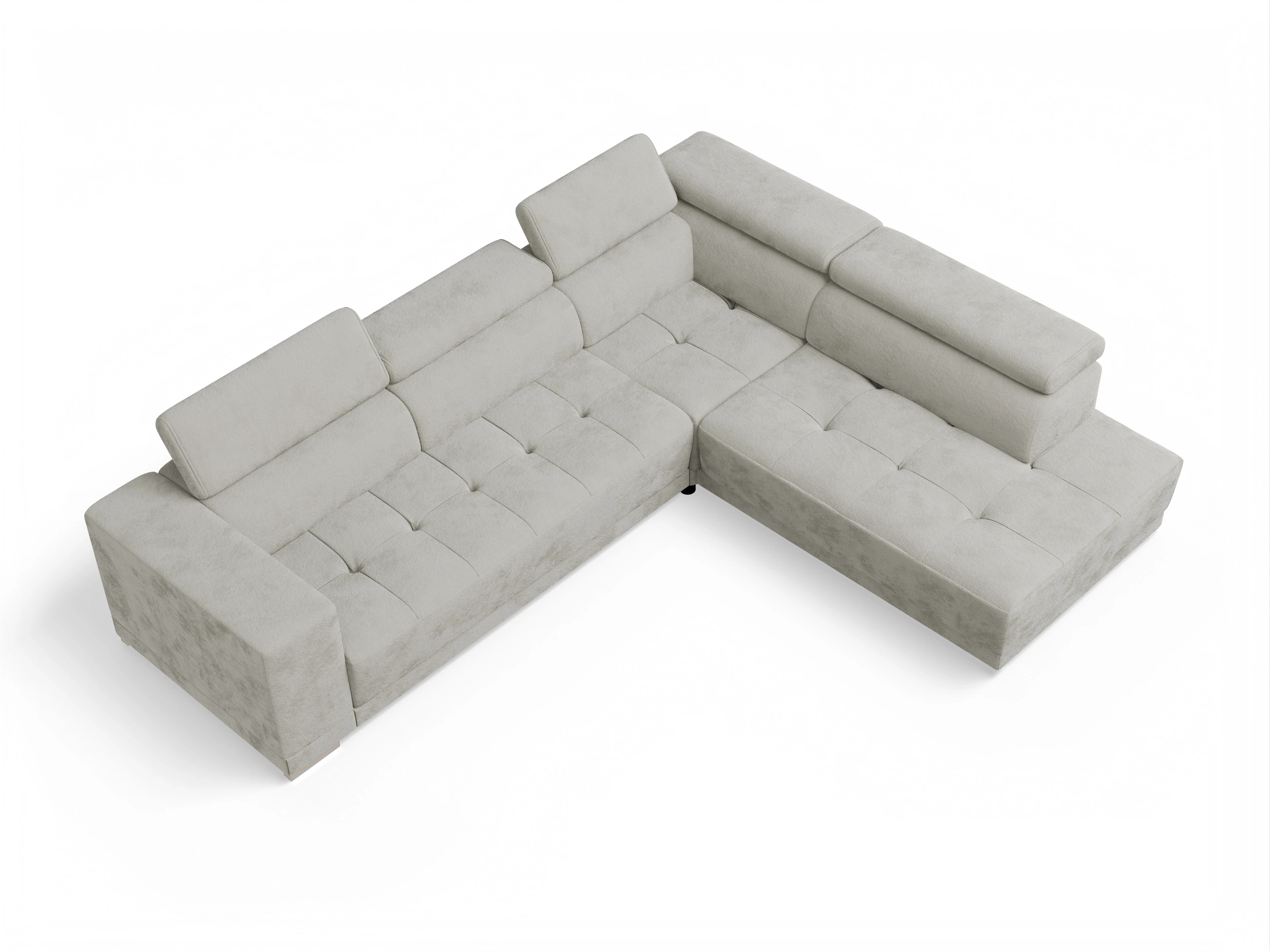 Ansicht des Produktes Connor Ecksofa rechts Abschluss offen in Stoff Beige