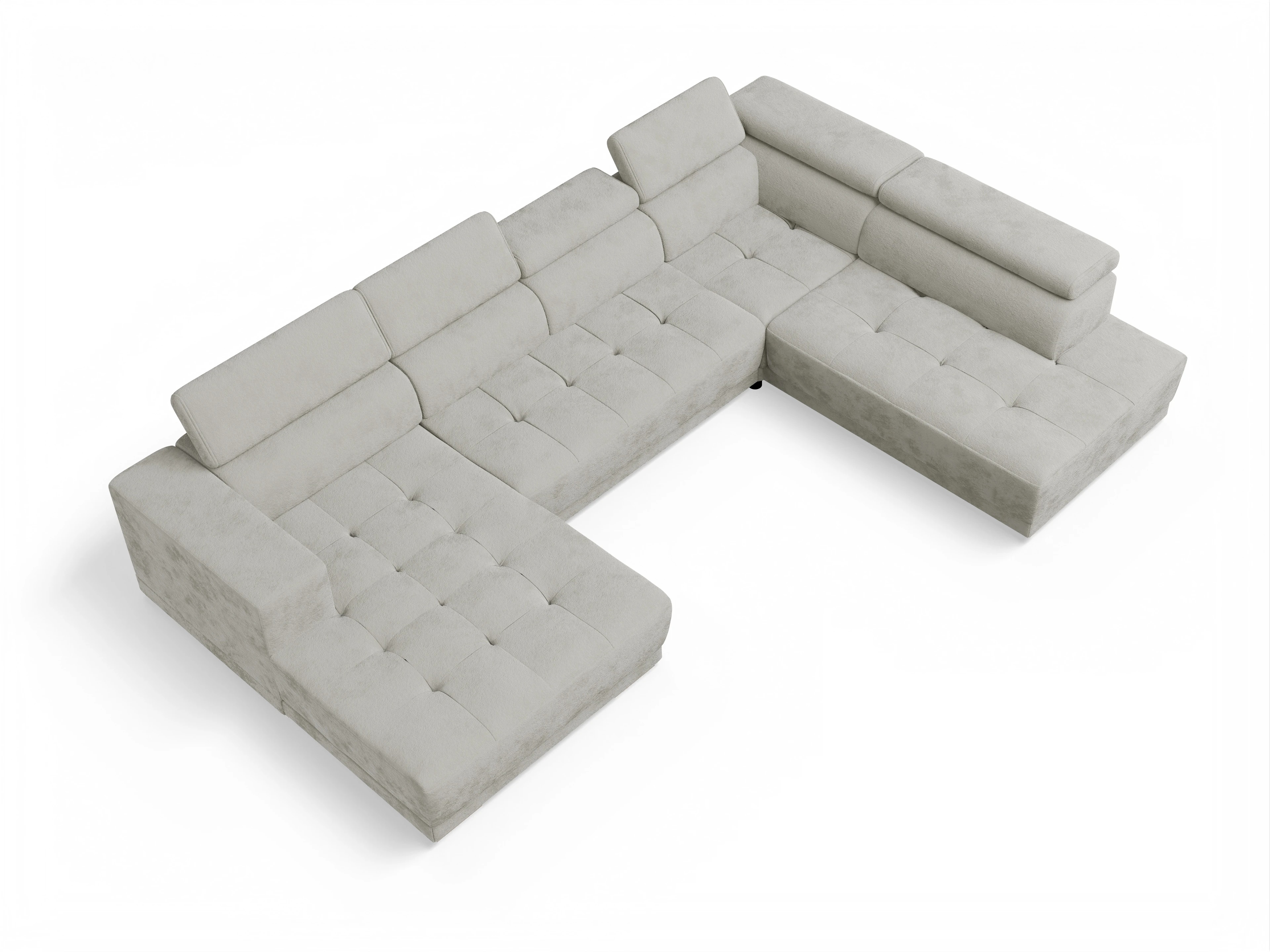 Ansicht des Produktes Connor Wohnlandschaft offen beidseitig in Stoff Beige