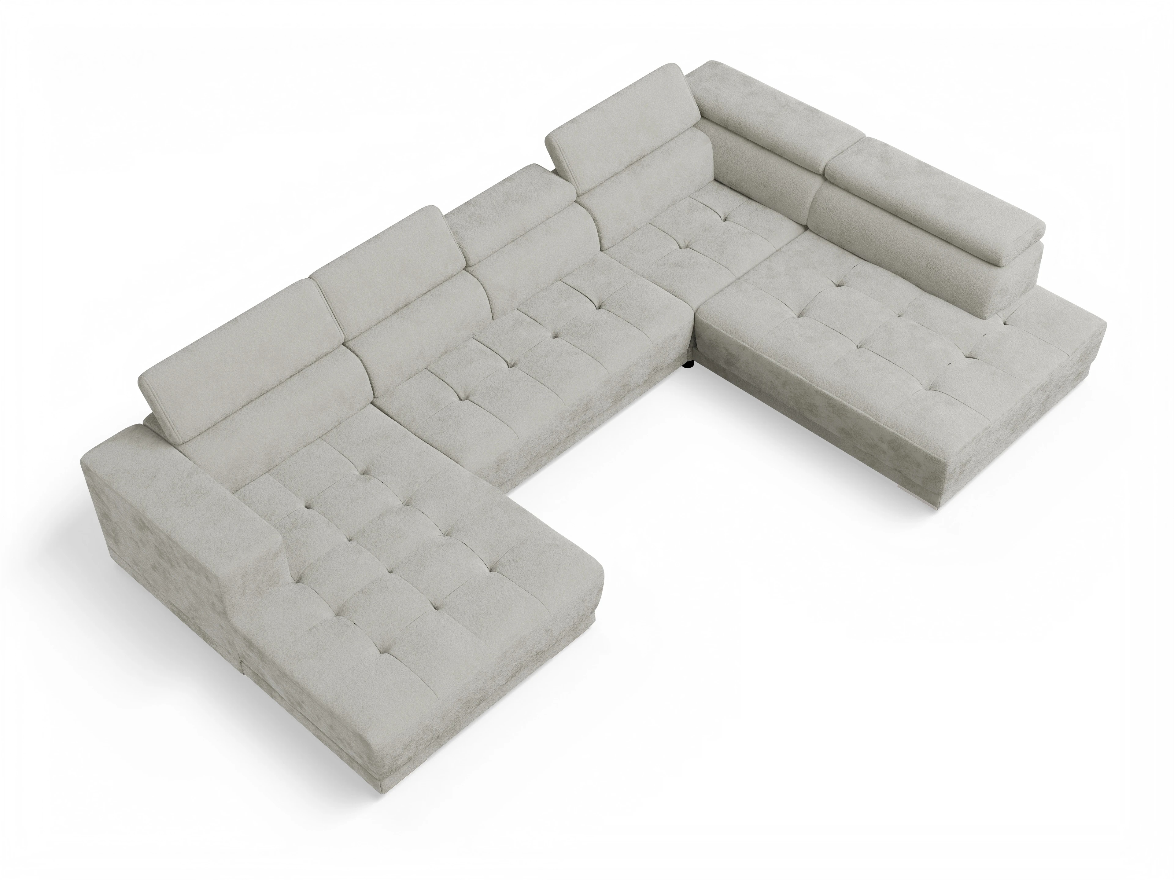 Ansicht des Produktes Connor Wohnlandschaft offen beidseitig in Stoff Beige