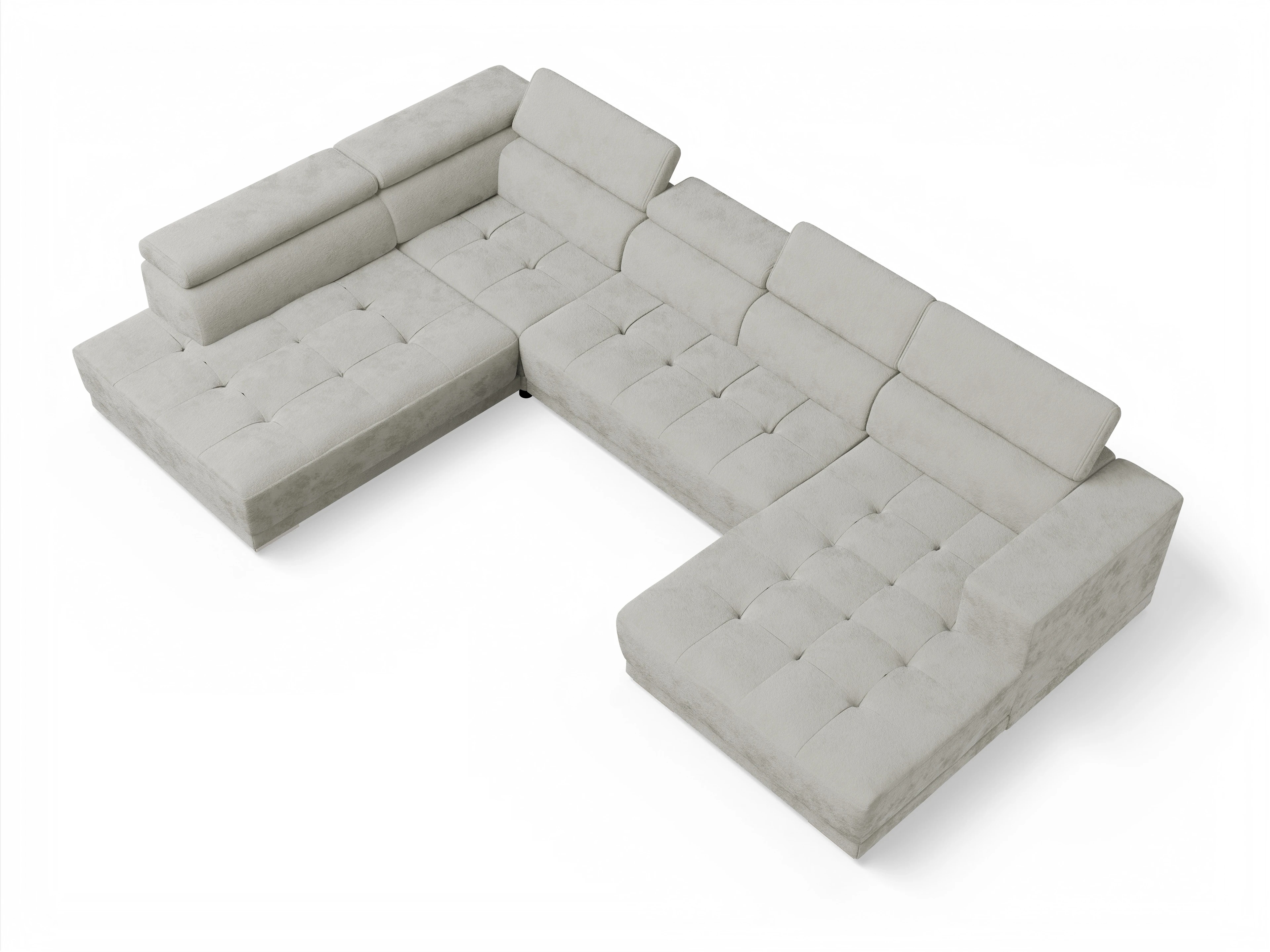 Ansicht des Produktes Connor Wohnlandschaft offen beidseitig in Stoff Beige