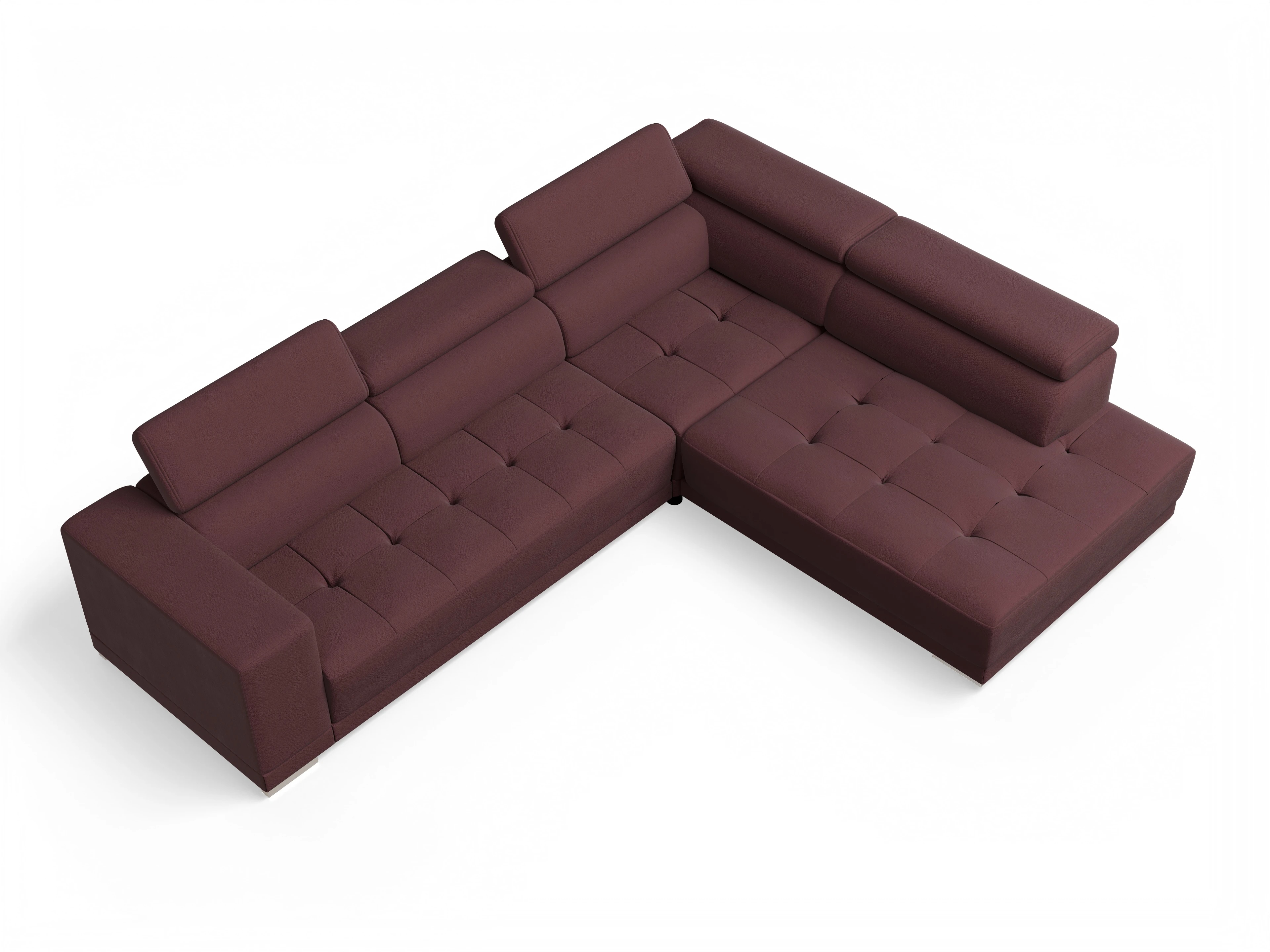 Ansicht des Produktes Connor Ecksofa rechts Abschluss offen in Stoff Rot