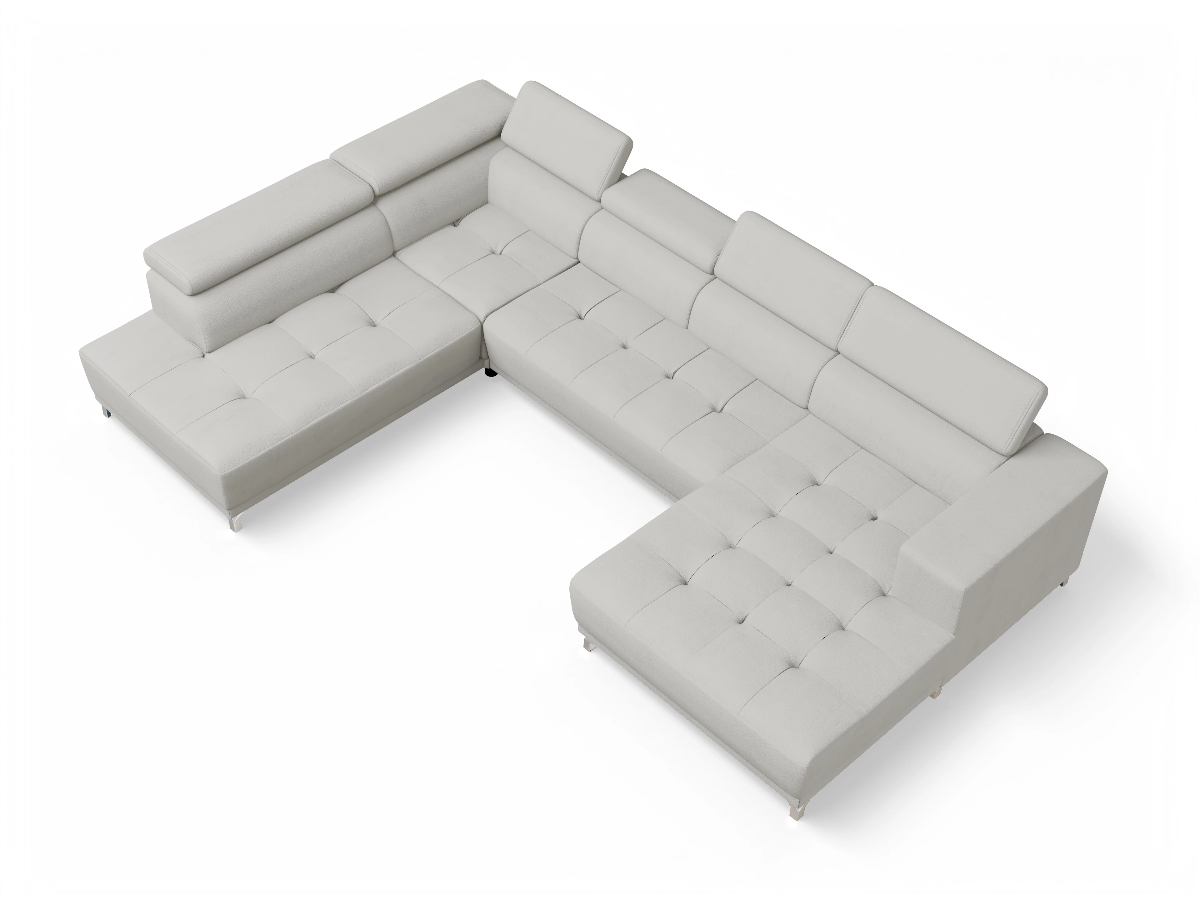 Ansicht des Produktes Colin Wohnlandschaft offen beidseitig in Stoff Beige