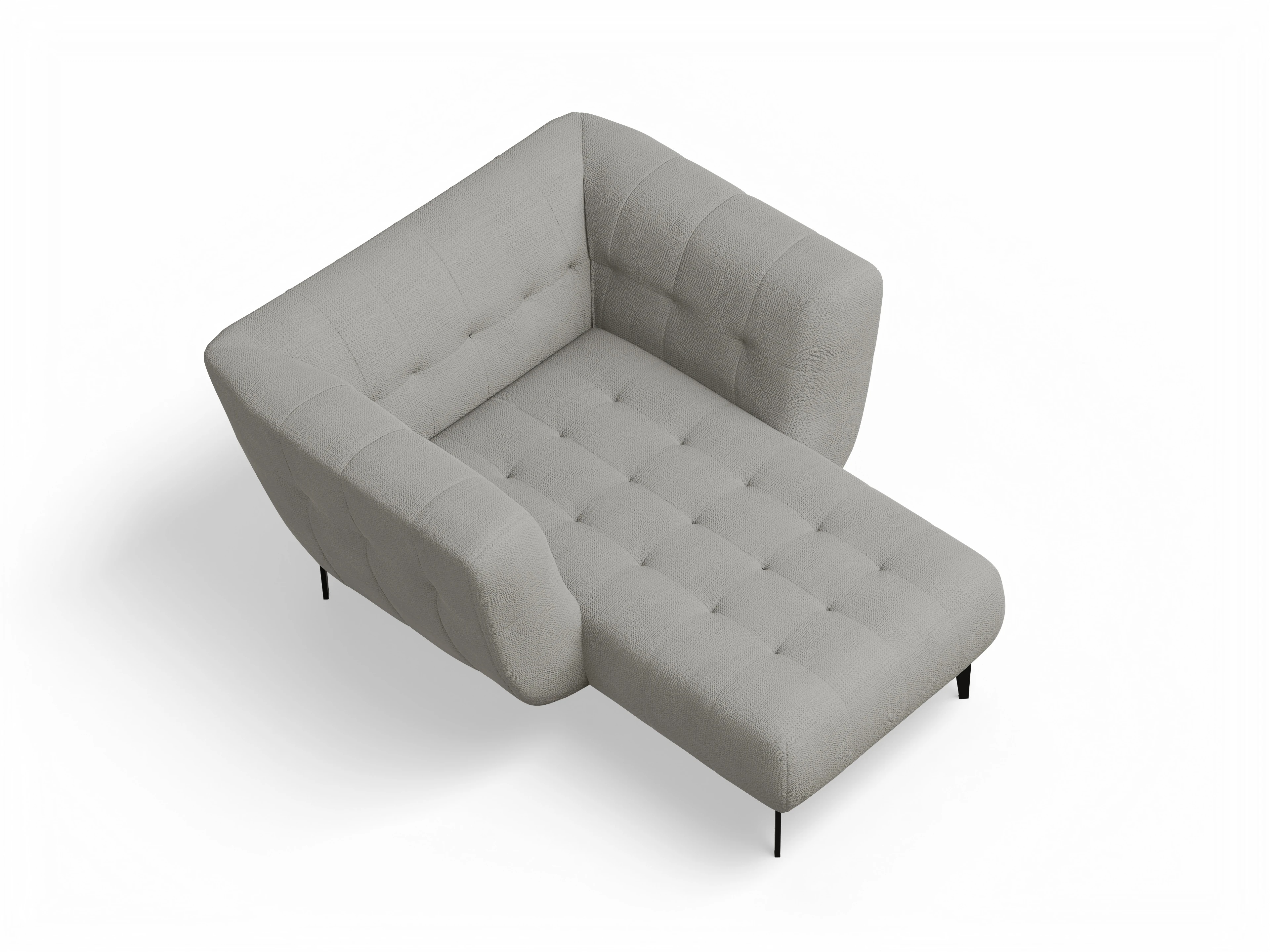 Ansicht des Produktes Vera Loungesessel in Stoff Grau