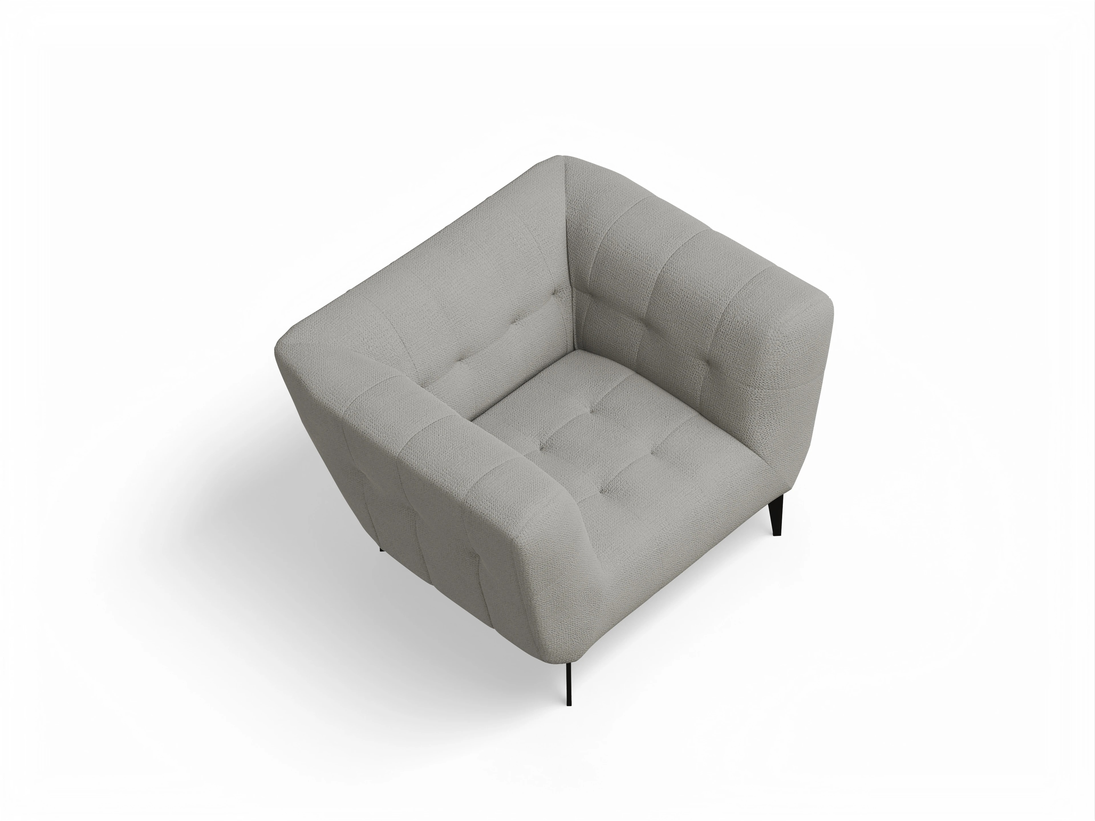 Ansicht des Produktes Vera Klassische Sessel in Stoff Grau