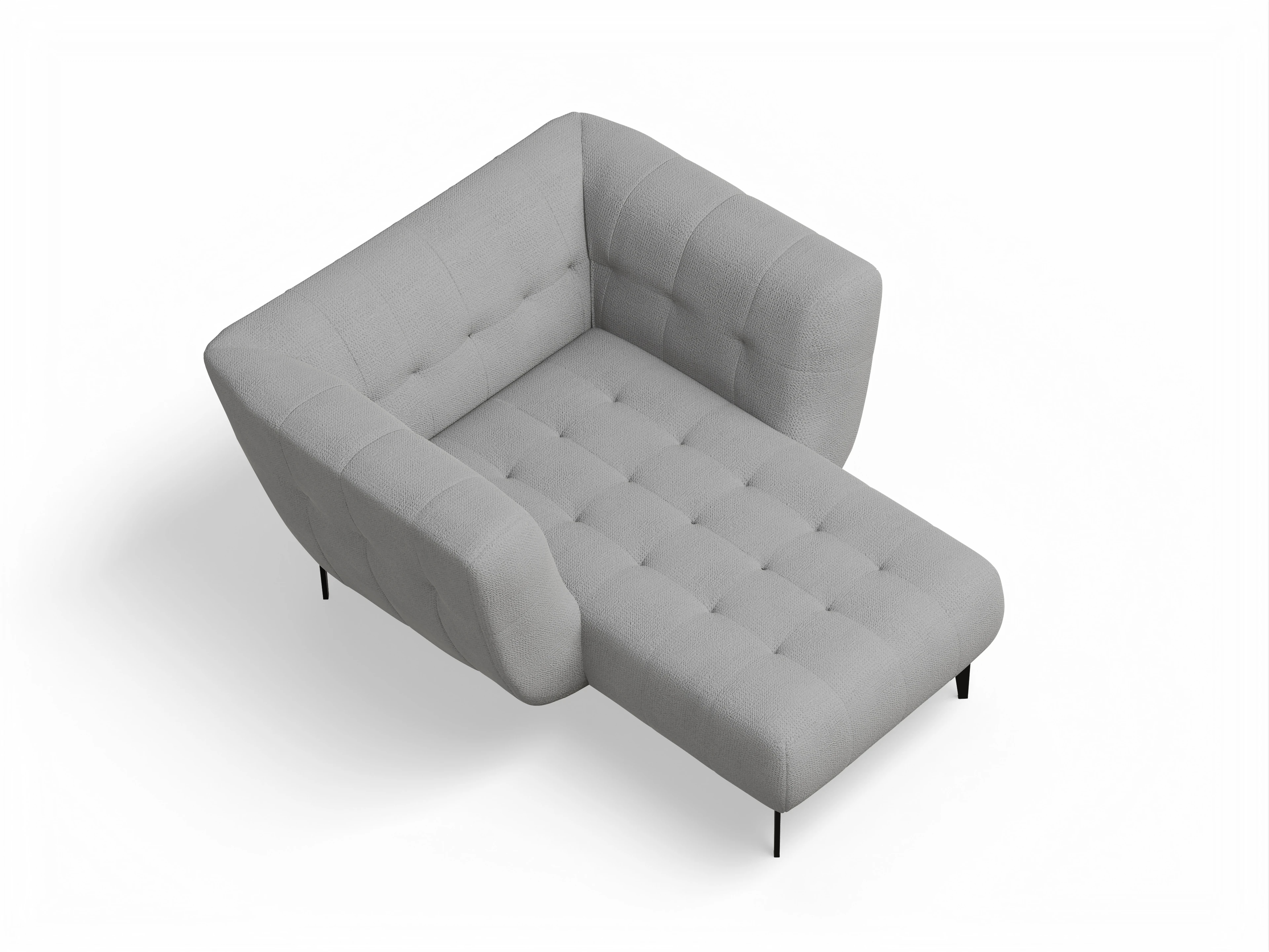 Ansicht des Produktes Vera Loungesessel in Stoff Grau