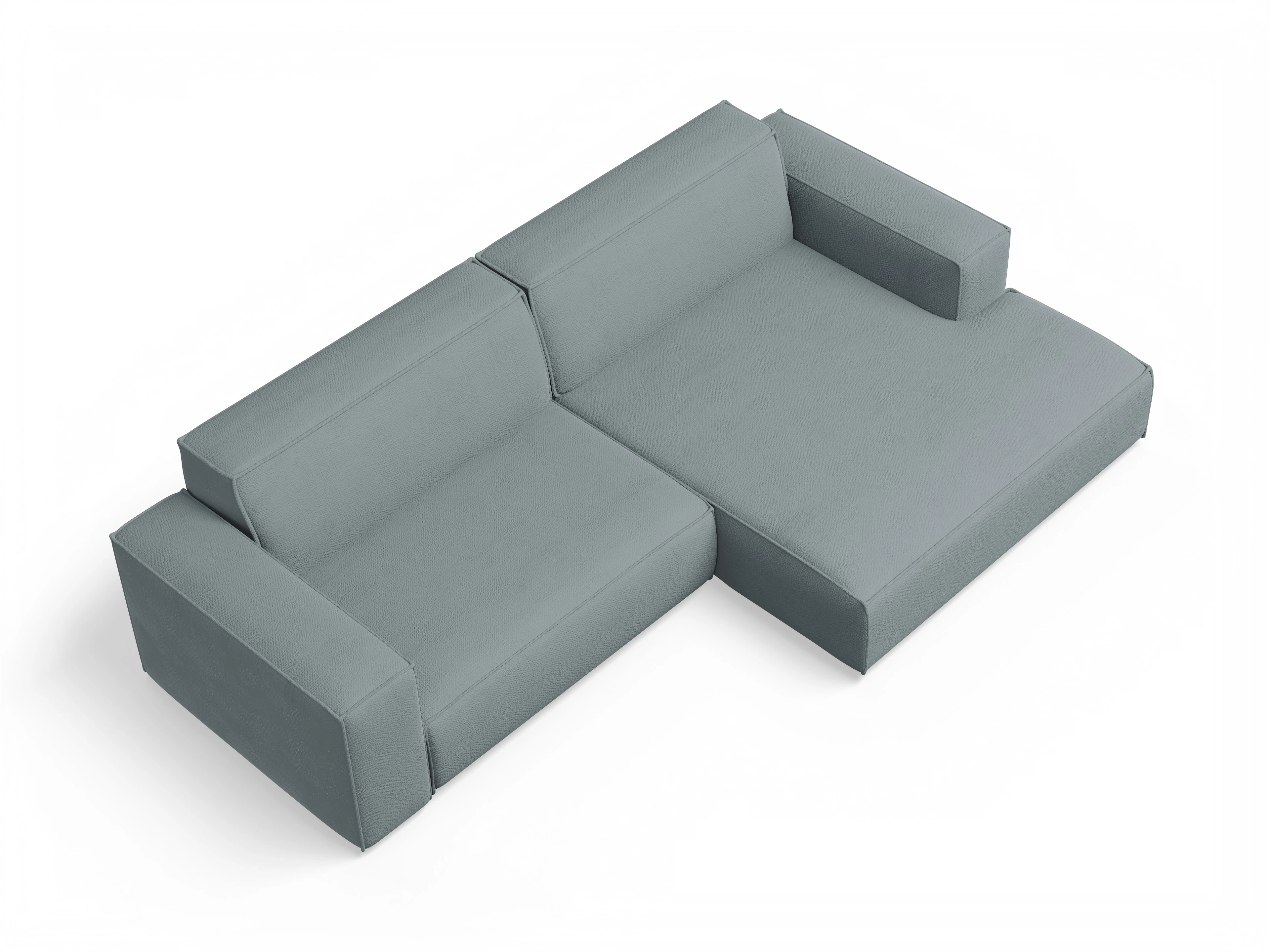 Ansicht des Produktes Claas-O Ecksofa rechts Abschluss offen in Stoff Blau