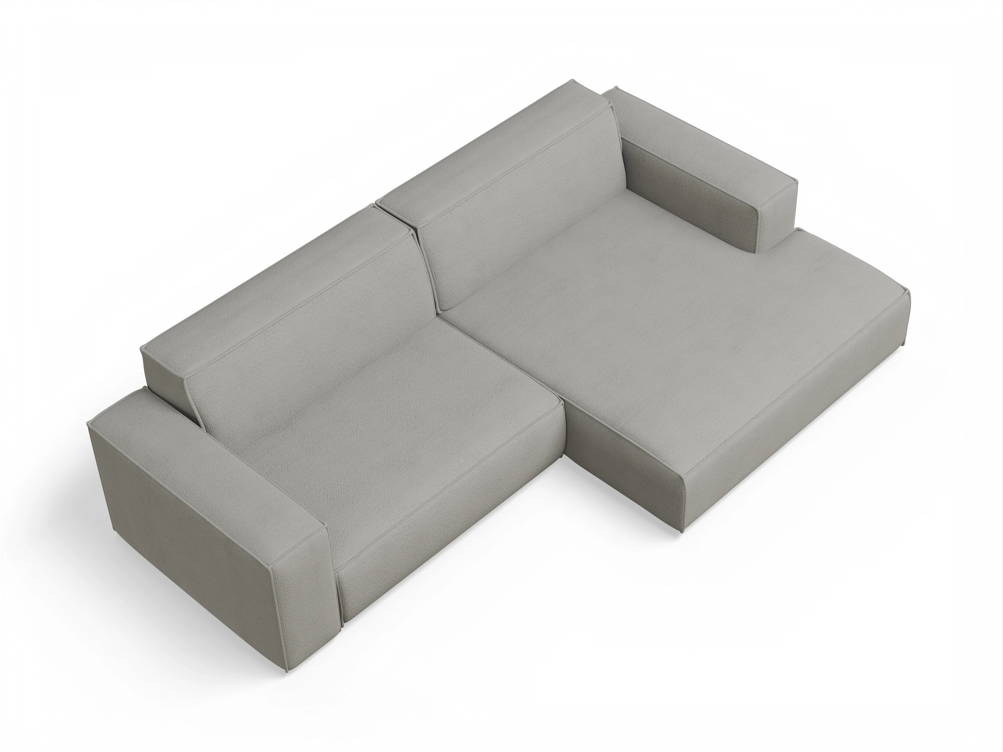 Ansicht des Produktes Claas-O Ecksofa rechts Abschluss offen in Stoff Grau