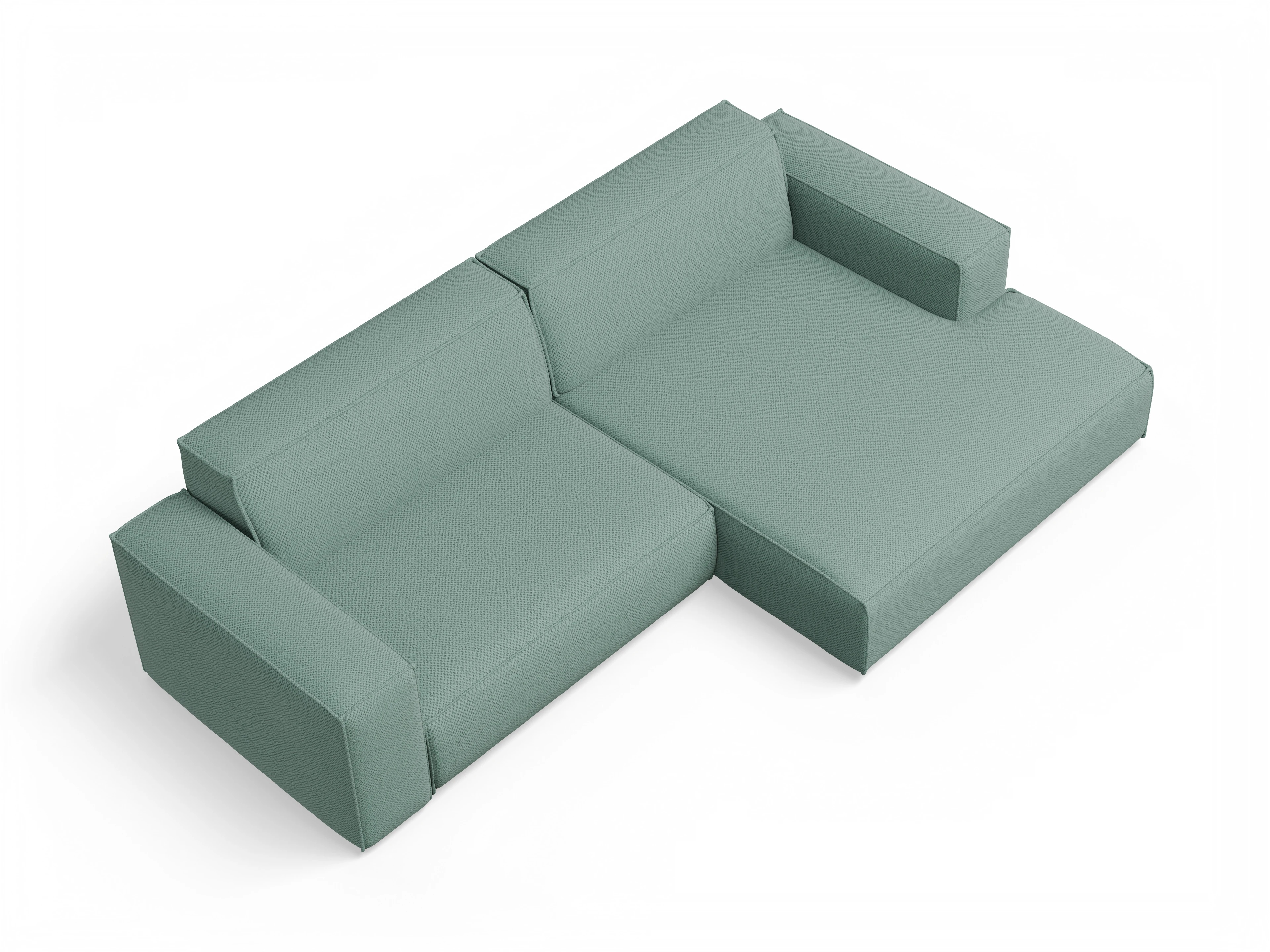 Ansicht des Produktes Claas-O Ecksofa rechts Abschluss offen in Stoff Blau