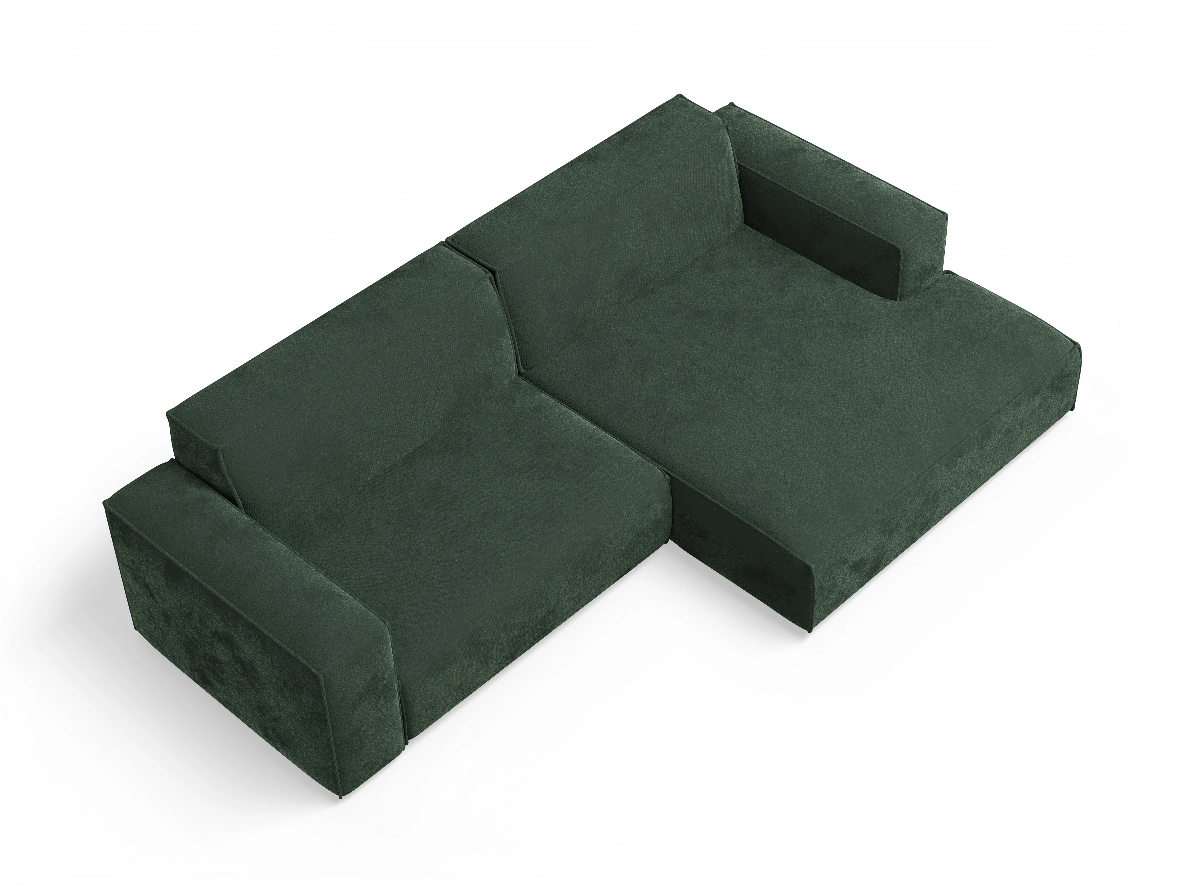 Ansicht des Produktes Claas-O Ecksofa rechts Abschluss offen in Stoff Grün