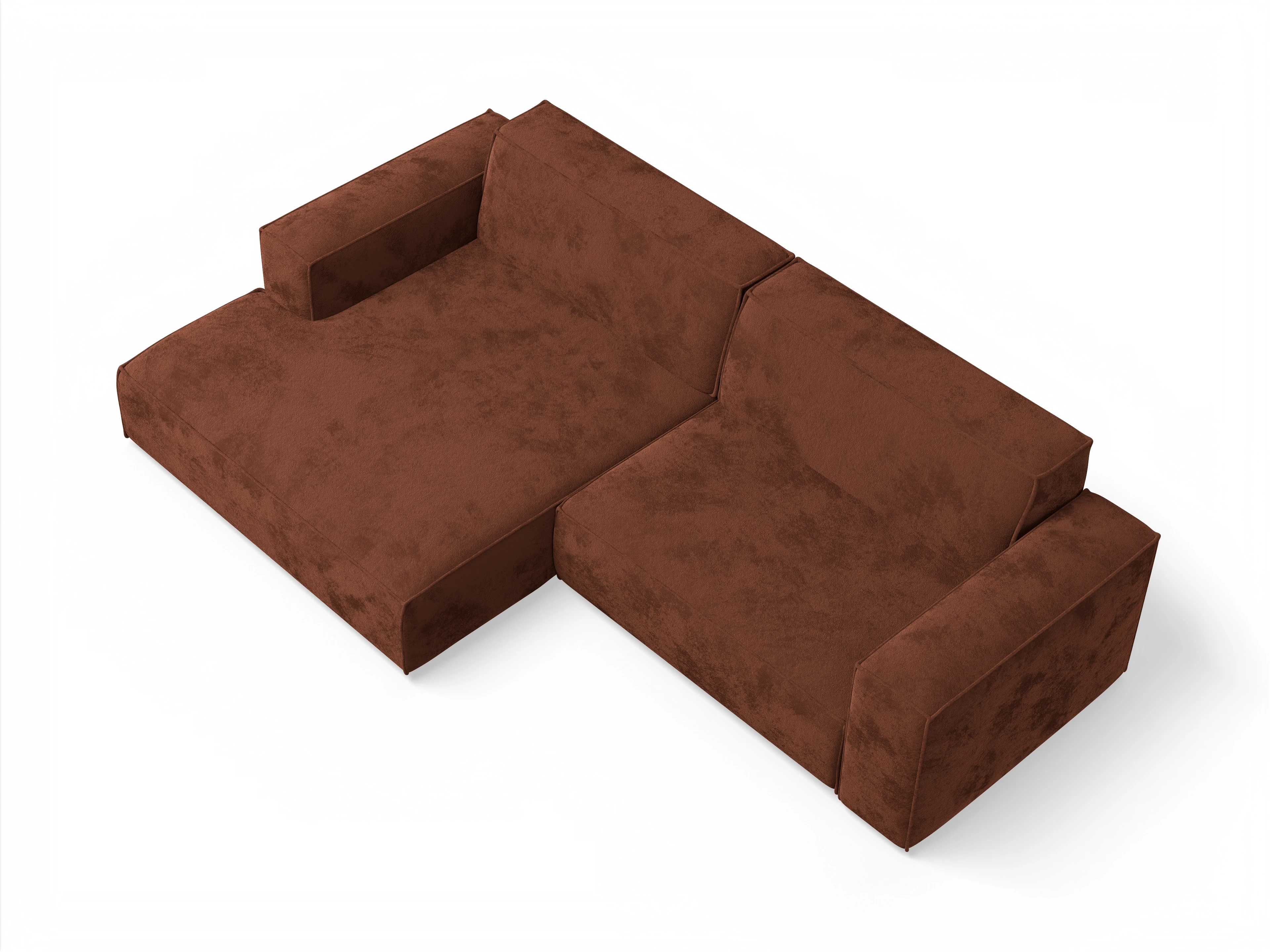 Ansicht des Produktes Claas-O Ecksofa links Abschluss offen in Stoff Rot