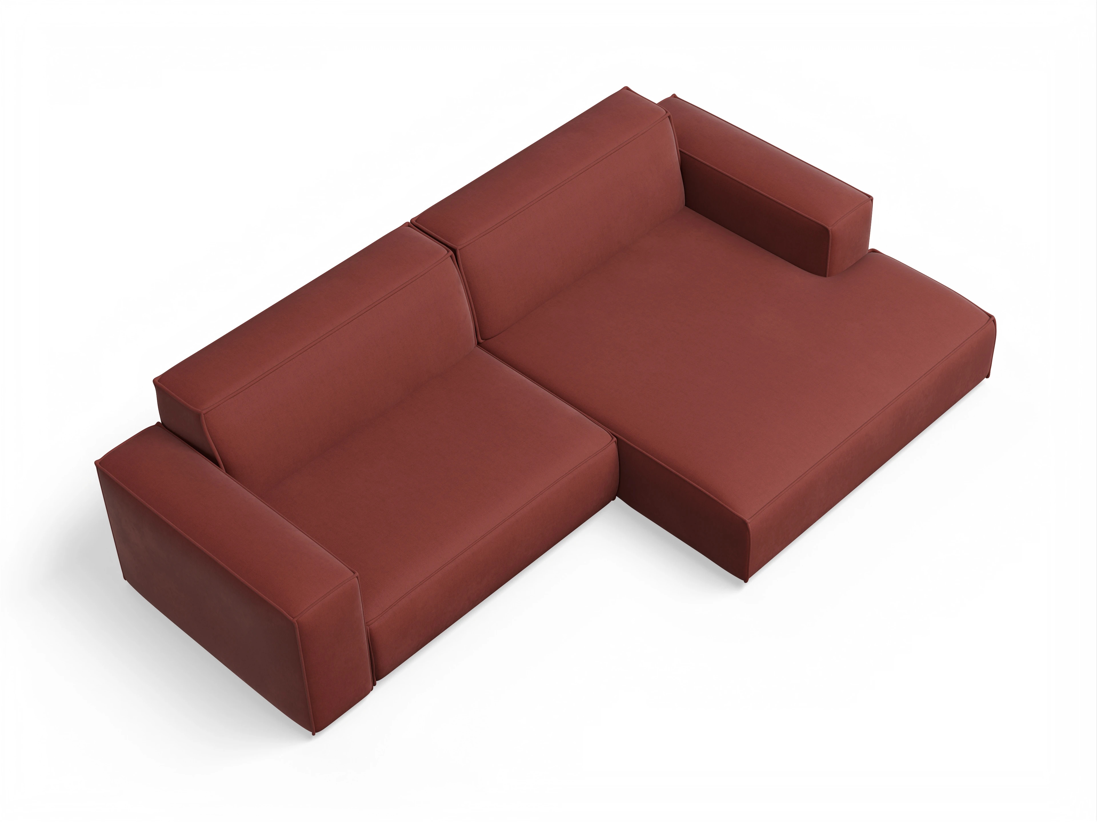 Ansicht des Produktes Claas-O Ecksofa rechts Abschluss offen in Stoff Rot