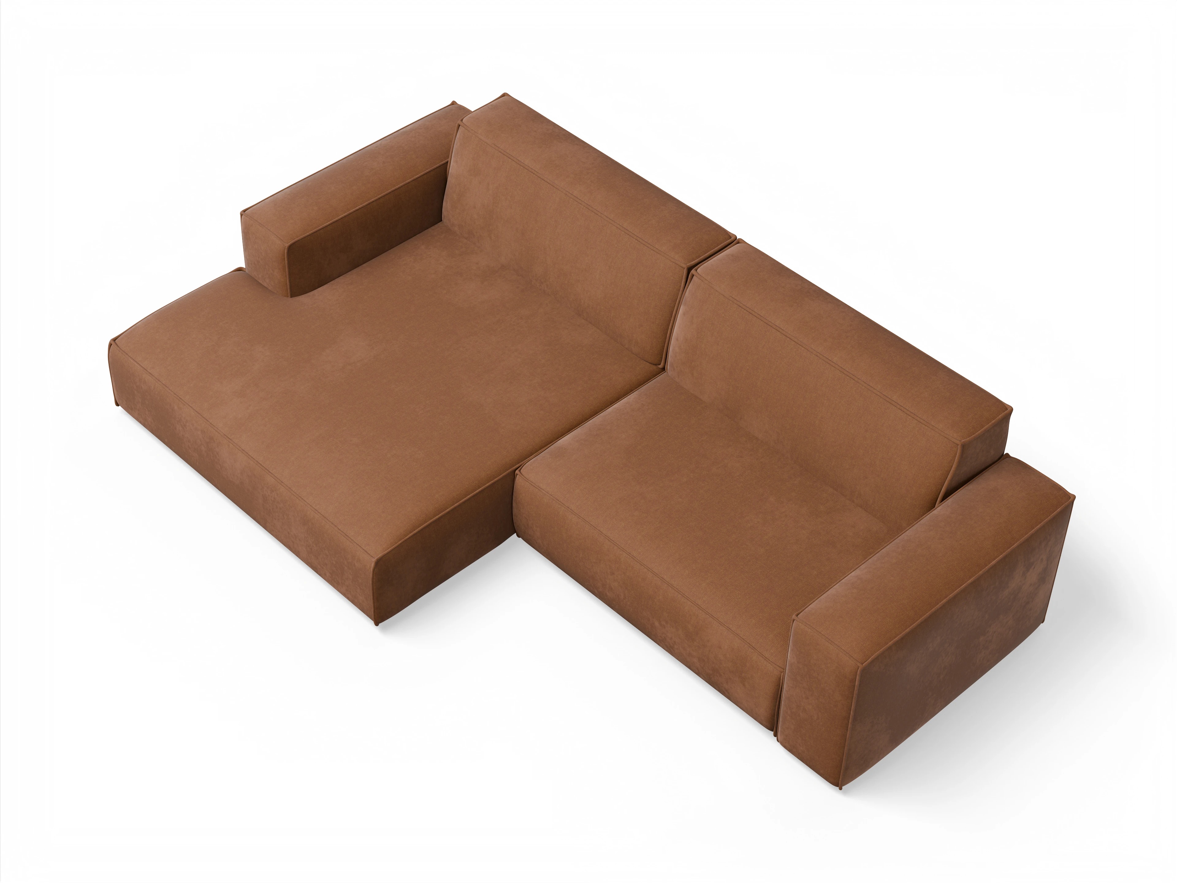 Ansicht des Produktes Claas-O Ecksofa links Abschluss offen in Stoff Gelb