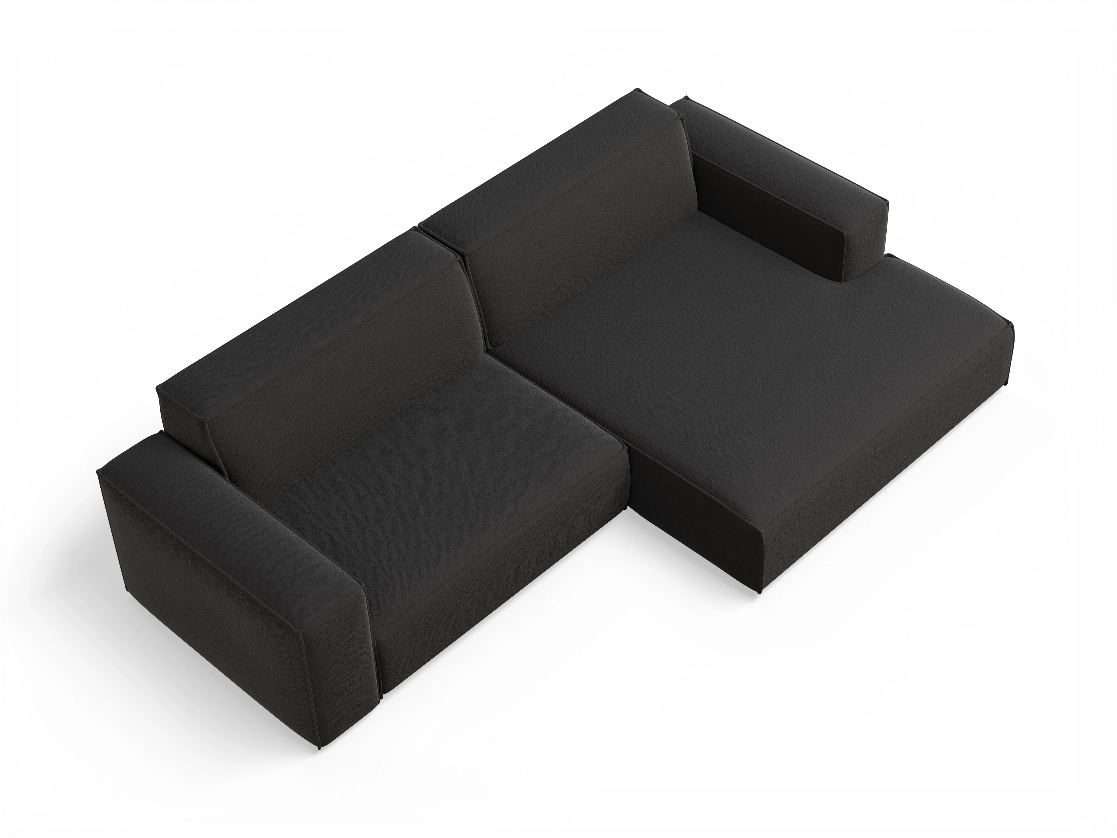 Ansicht des Produktes Claas-O Ecksofa rechts Abschluss offen in Stoff Grau